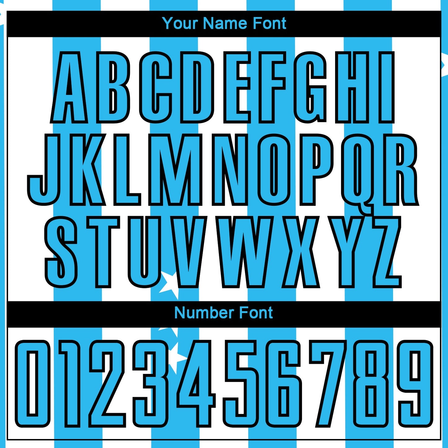 Custom White Sky Blue-Black Stars And Stripes Sublimation Soccer Uniform Jersey view 6