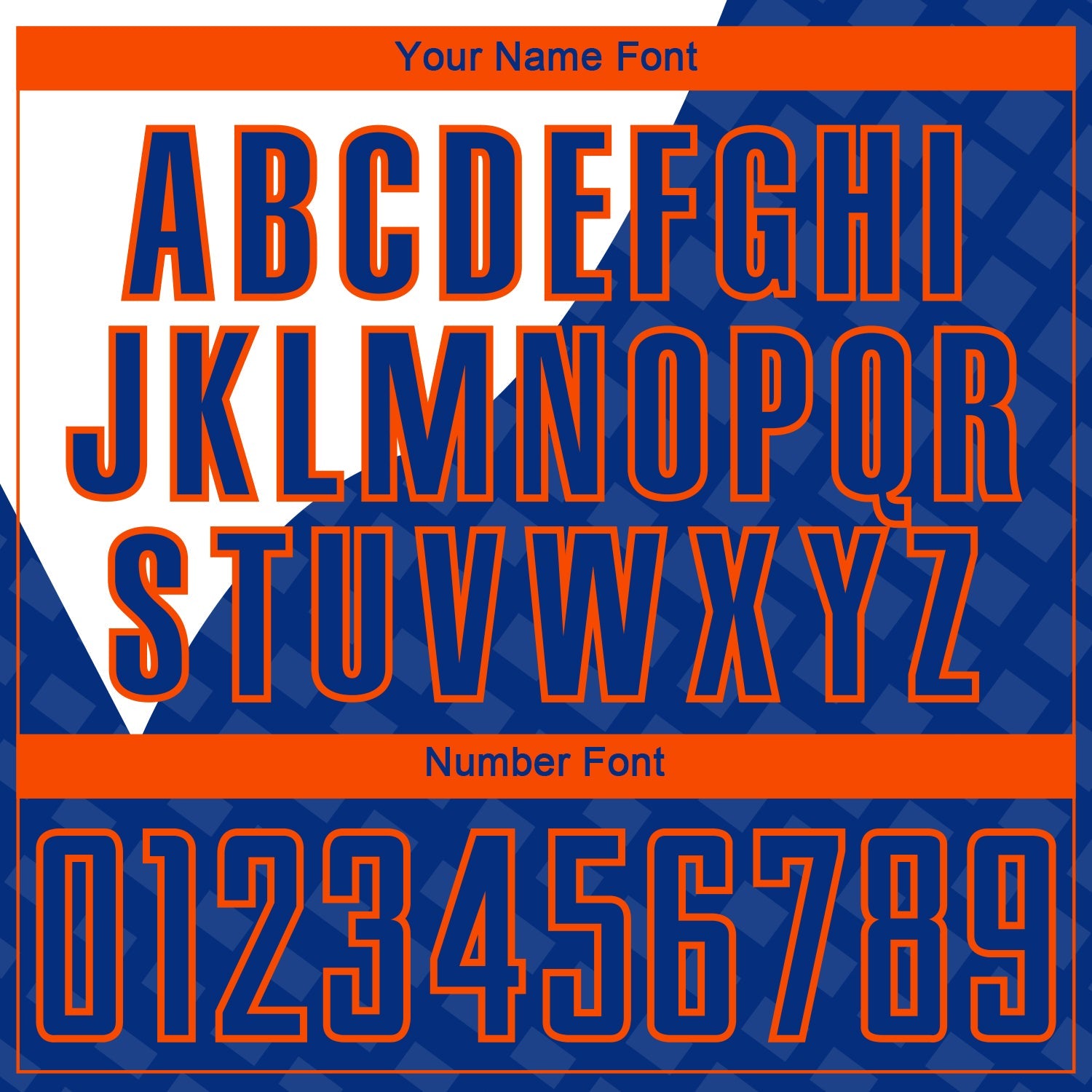 Custom Royal Orange-White Curve Lines Sublimation Soccer Uniform Jersey view 6