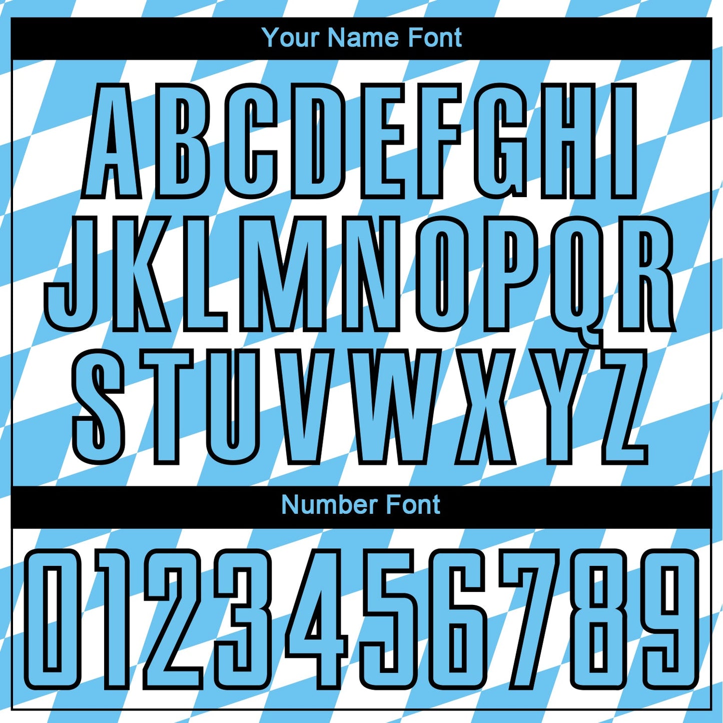Custom White Sky Blue-Black Bavarian Flag Sublimation Soccer Uniform Jersey view 6