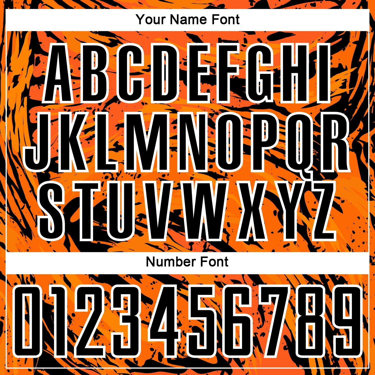 Custom Bay Orange Black-White Abstract Fluid Sublimation Soccer Uniform Jersey view 6