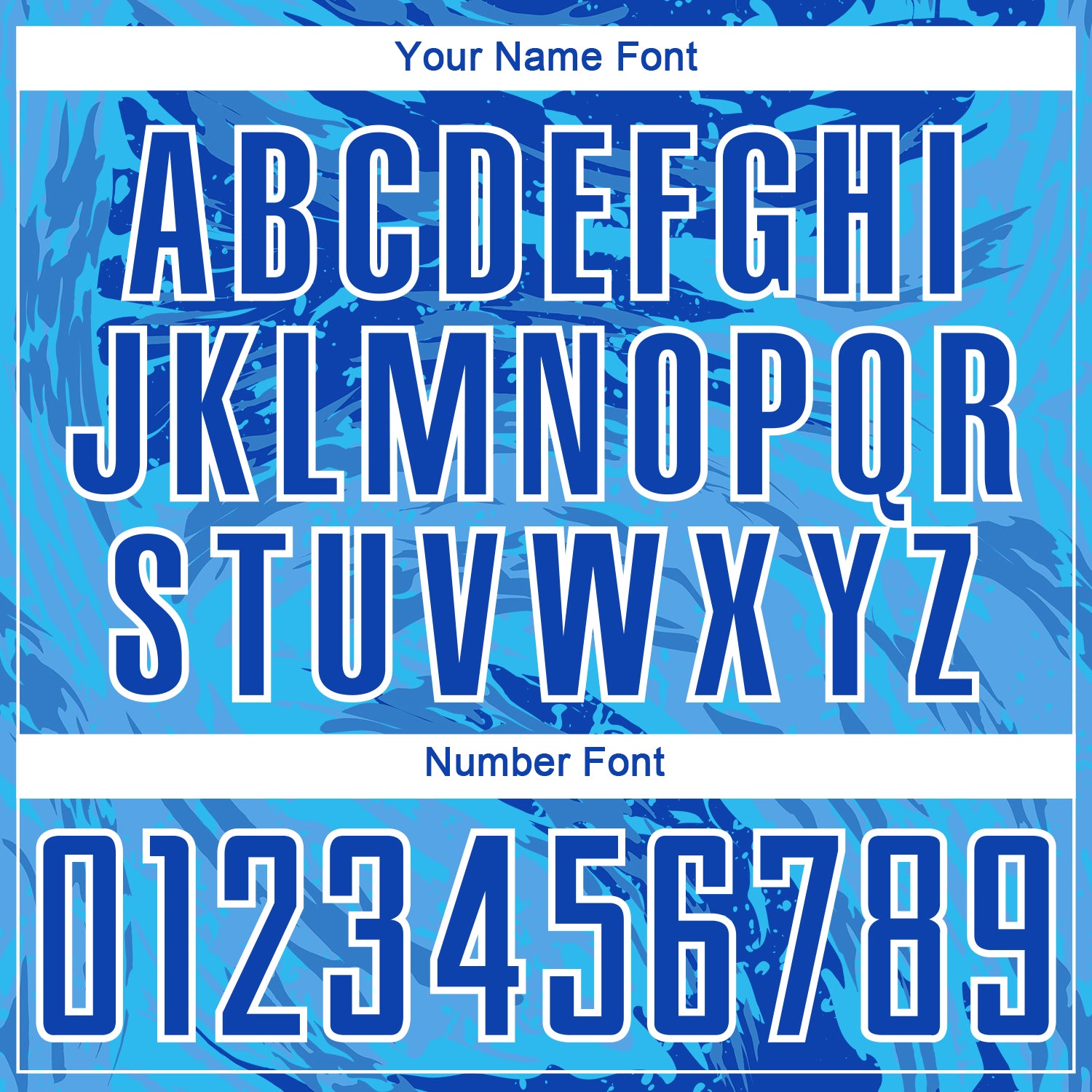 Custom Thunder Blue Sky Blue-White Abstract Fluid Sublimation Soccer Uniform Jersey view 6
