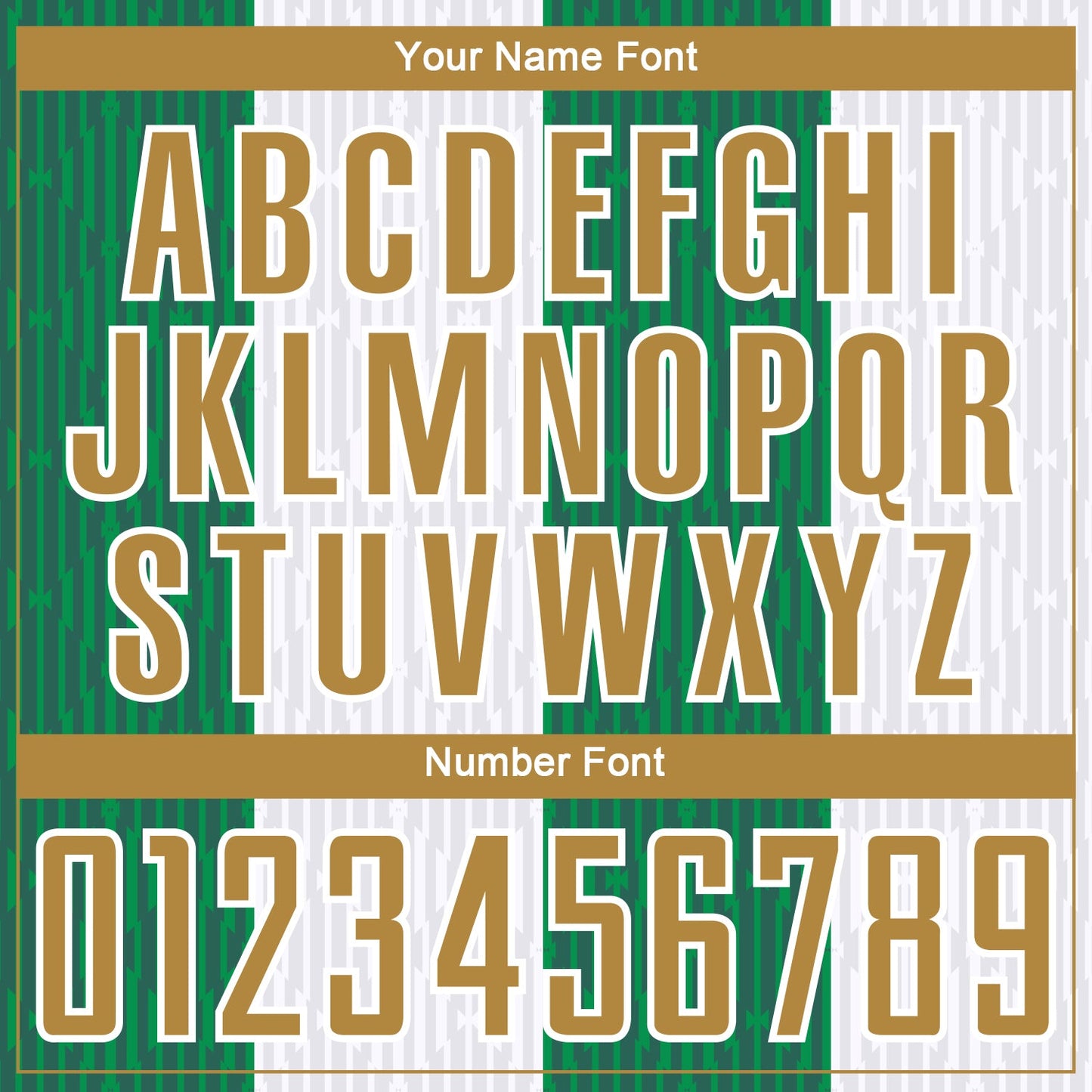 Custom White Old Gold-Kelly Green Sublimation Soccer Uniform Jersey view 6