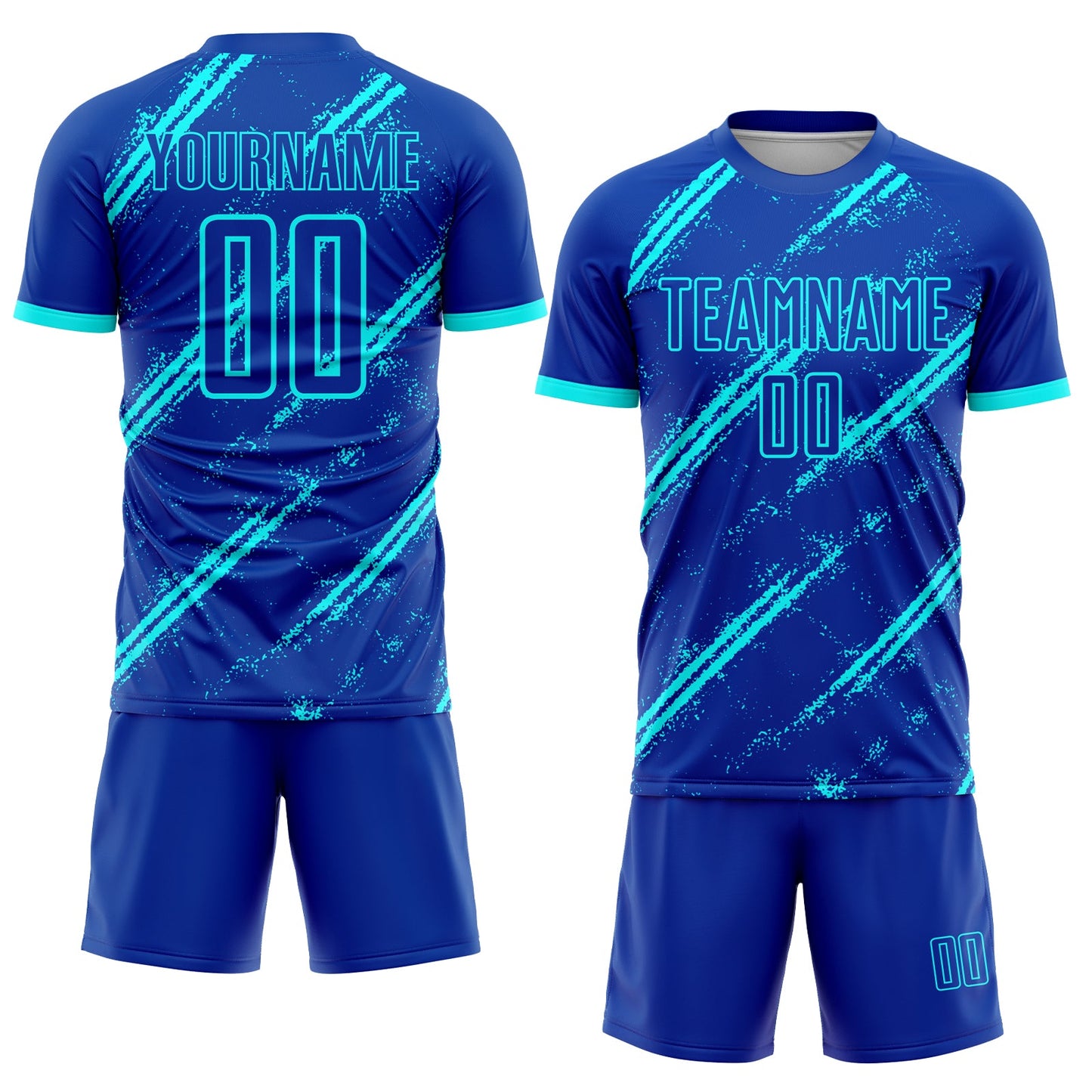 Custom Royal Lakes Blue Sublimation Soccer Uniform Jersey view 2