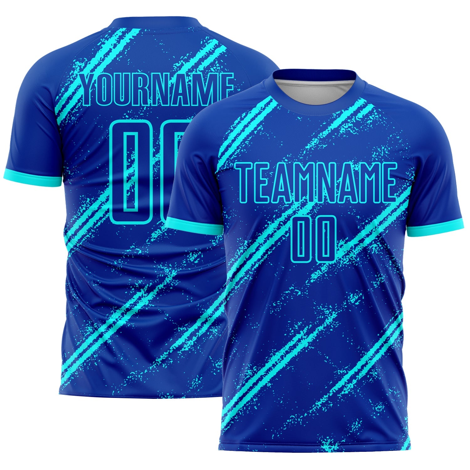 Custom Royal Lakes Blue Sublimation Soccer Uniform Jersey - Main View