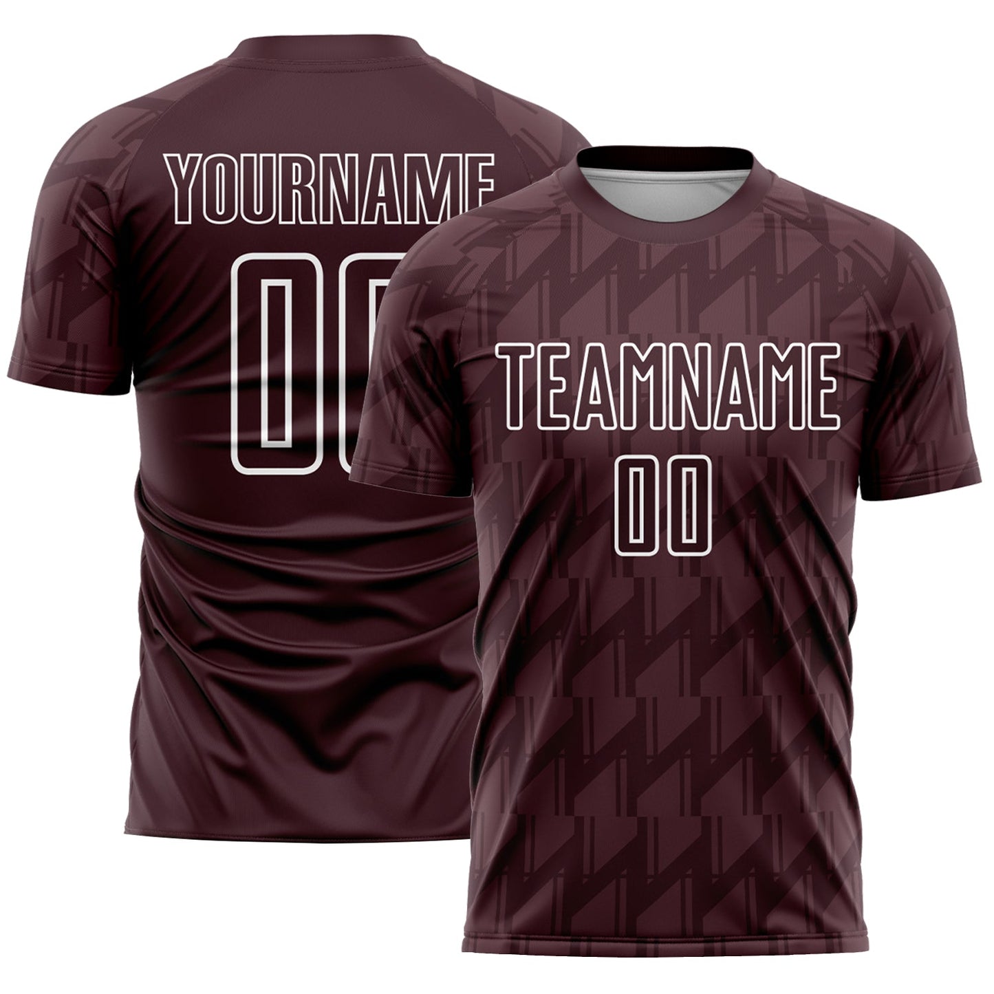 Custom Brown White Sublimation Soccer Uniform Jersey - Main View