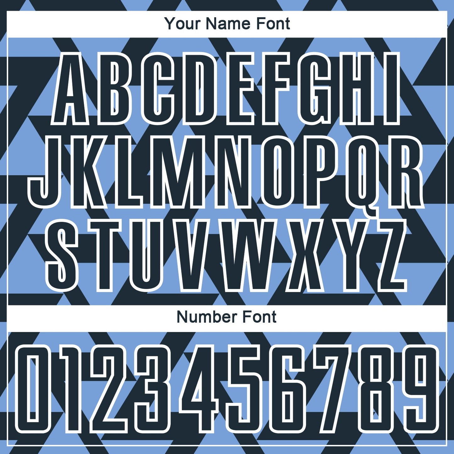 Custom Navy Light Blue-White Abstract Geometric Triangles Sublimation Soccer Uniform Jersey view 6