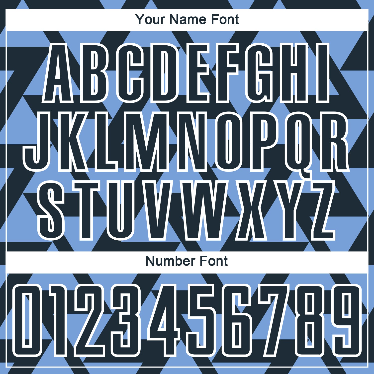 Custom Navy Light Blue-White Abstract Geometric Triangles Sublimation Soccer Uniform Jersey view 6