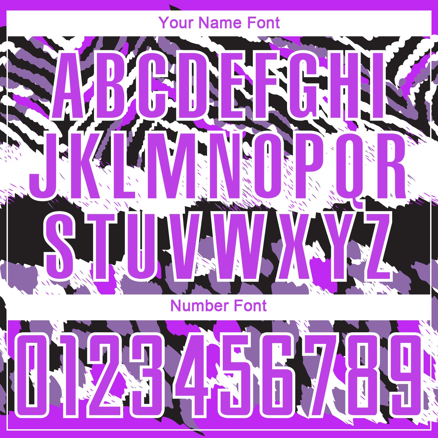 Custom Purple Black-White Animal Print Sublimation Soccer Uniform Jersey view 6
