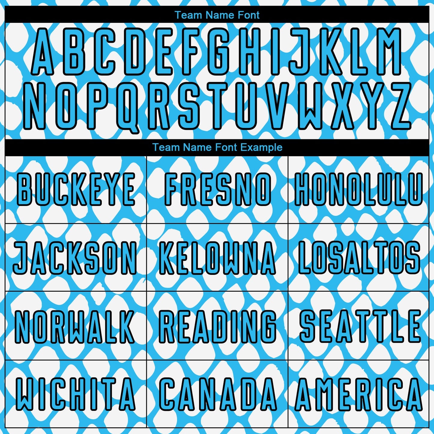 Custom Sky Blue Black-White Snake Skin Sublimation Soccer Uniform Jersey view 5