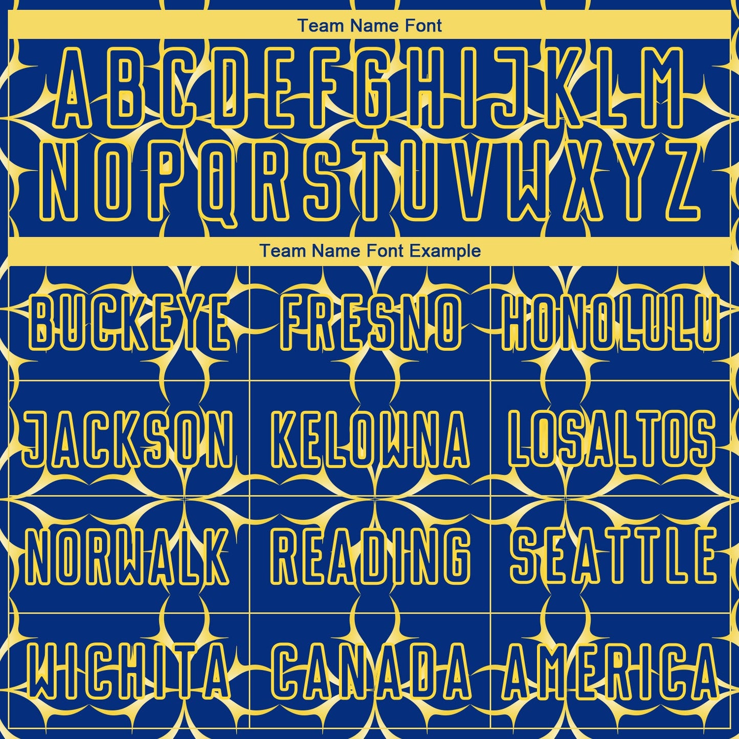 Custom Royal Yellow Damask Pattern Sublimation Soccer Uniform Jersey view 5