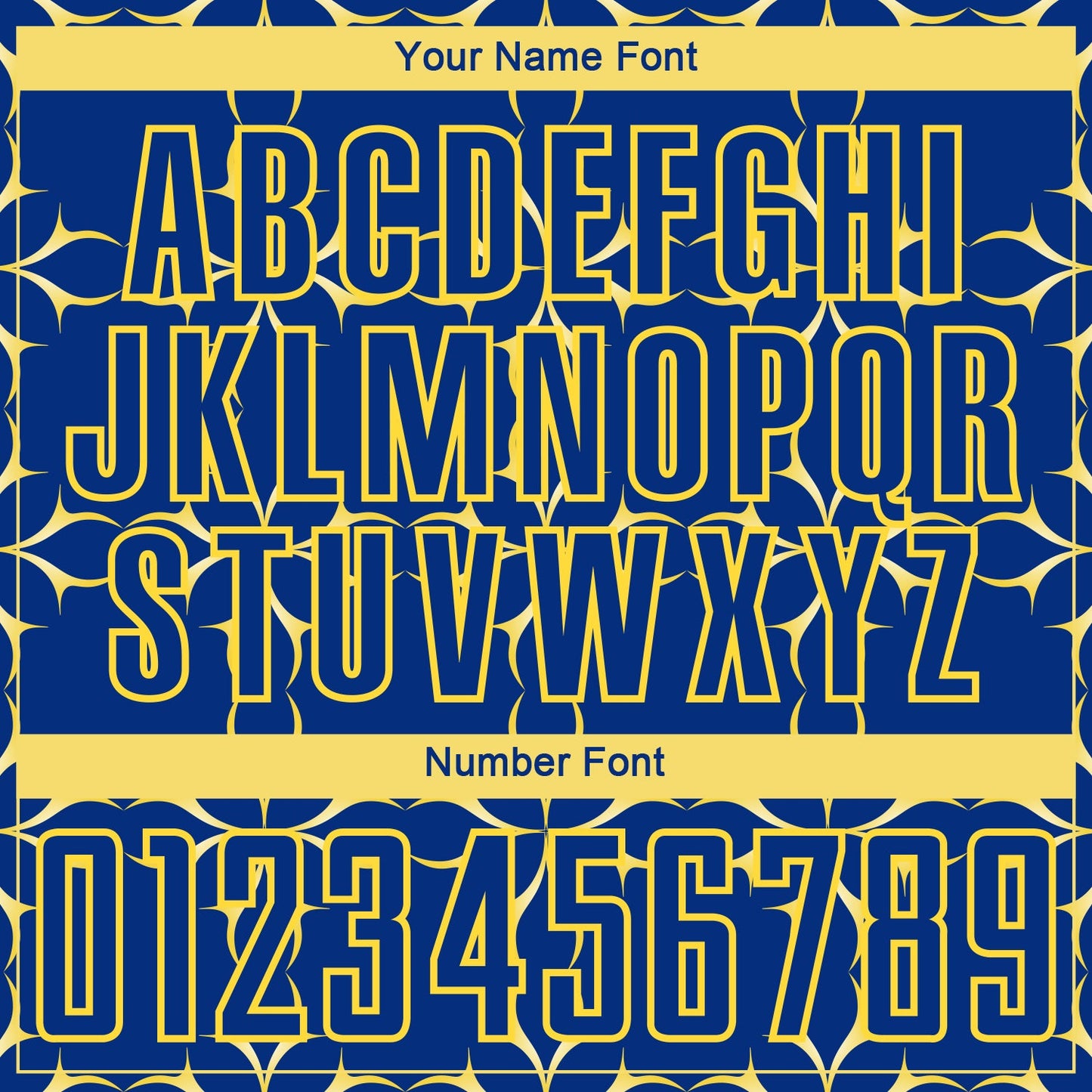Custom Royal Yellow Damask Pattern Sublimation Soccer Uniform Jersey view 6