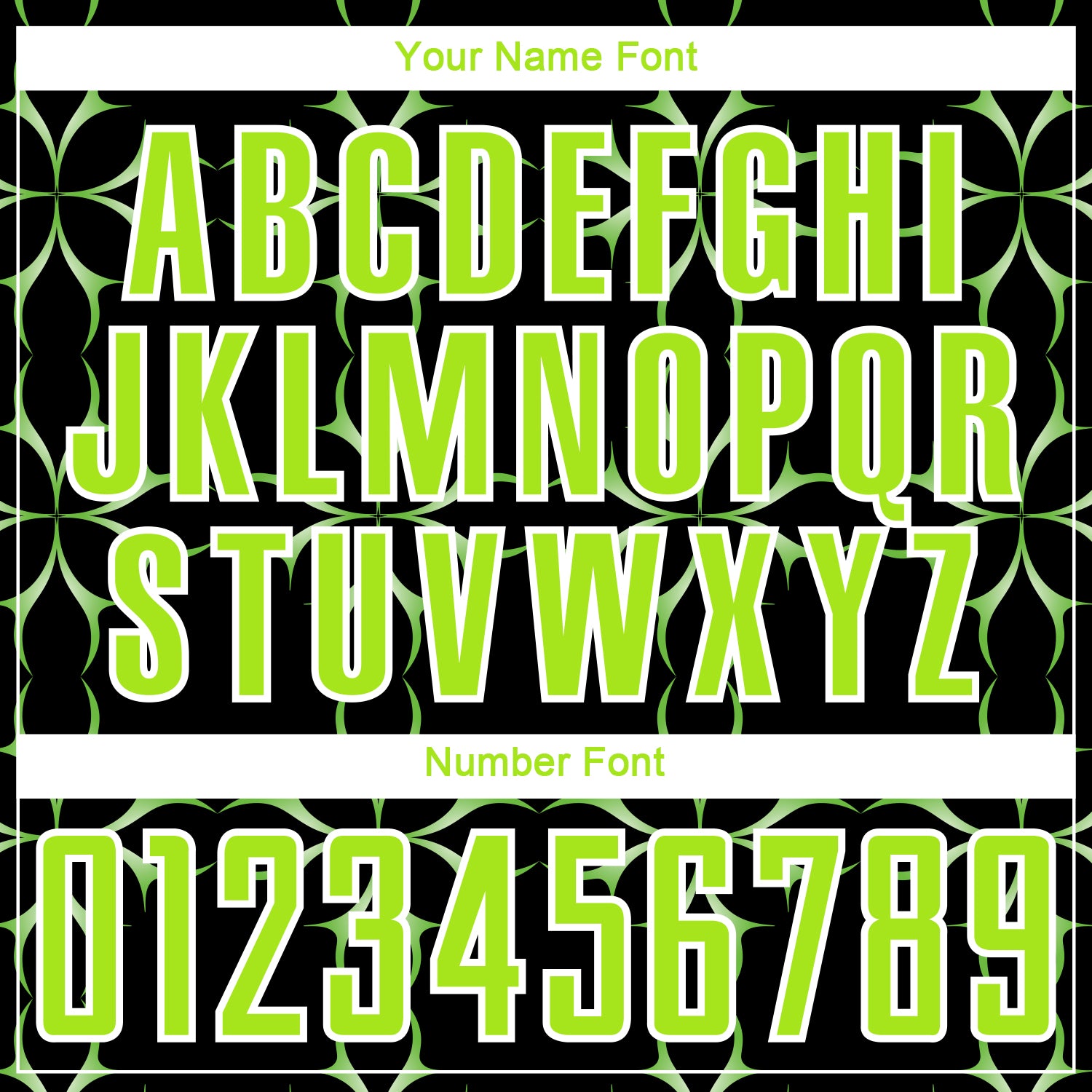 Custom Black Neon Green-White Damask Pattern Sublimation Soccer Uniform Jersey view 6