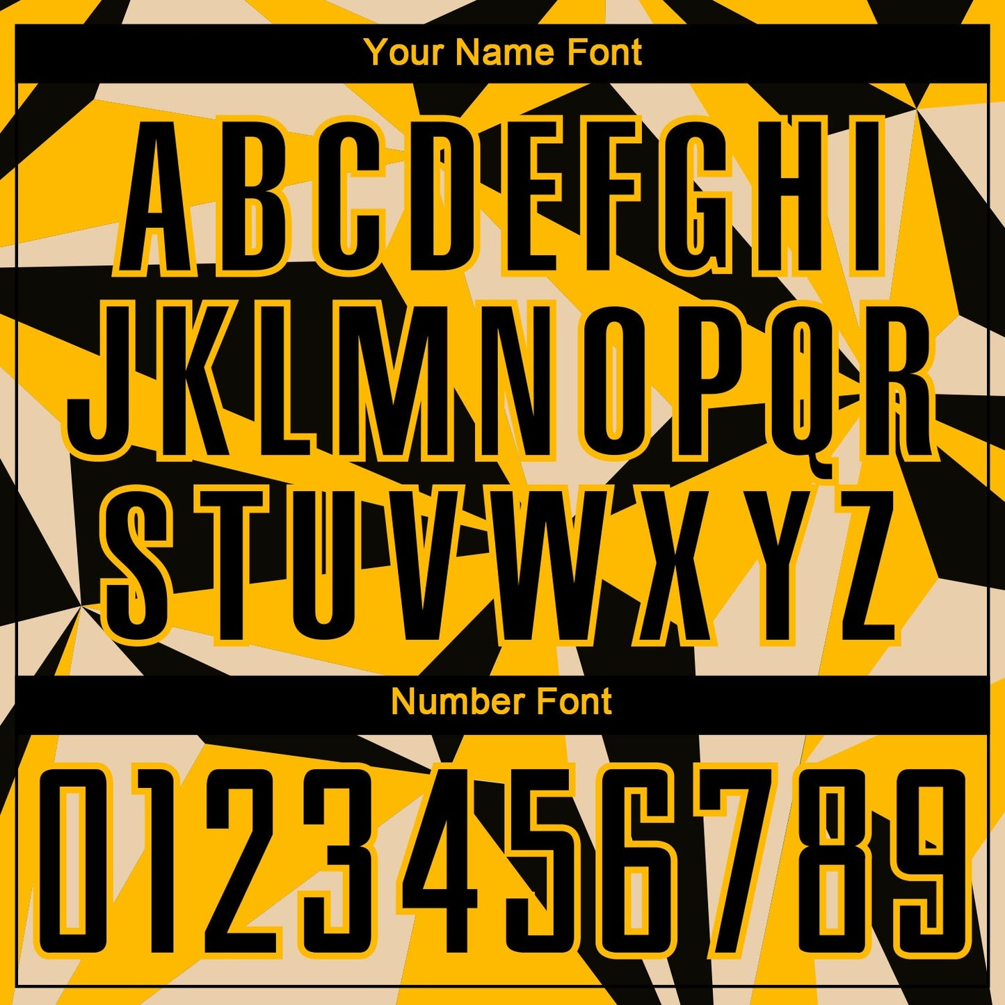 Custom Gold Black Geometric Pattern Sublimation Soccer Uniform Jersey view 6