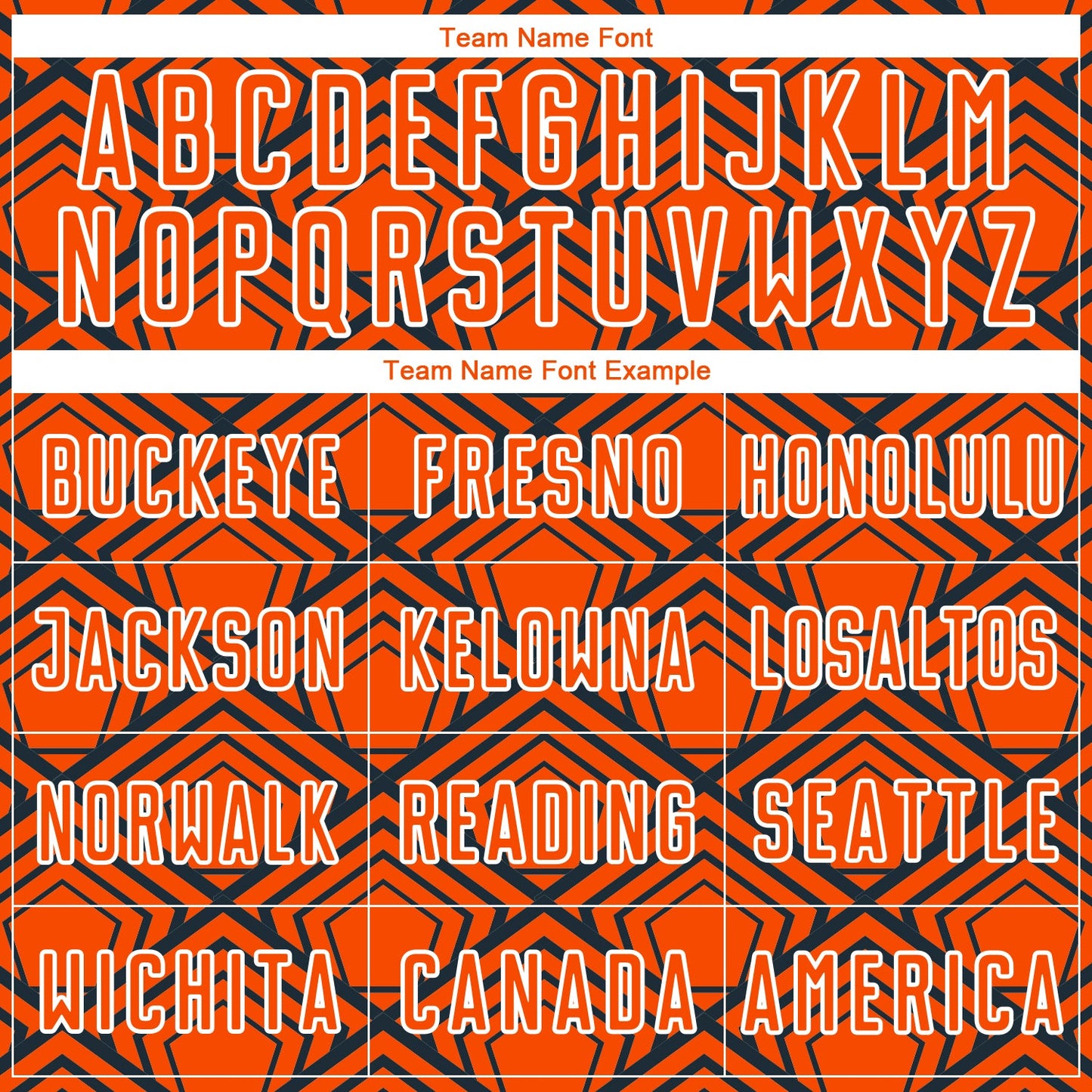 Custom Orange Navy-White Geometric Pattern Sublimation Soccer Uniform Jersey view 5