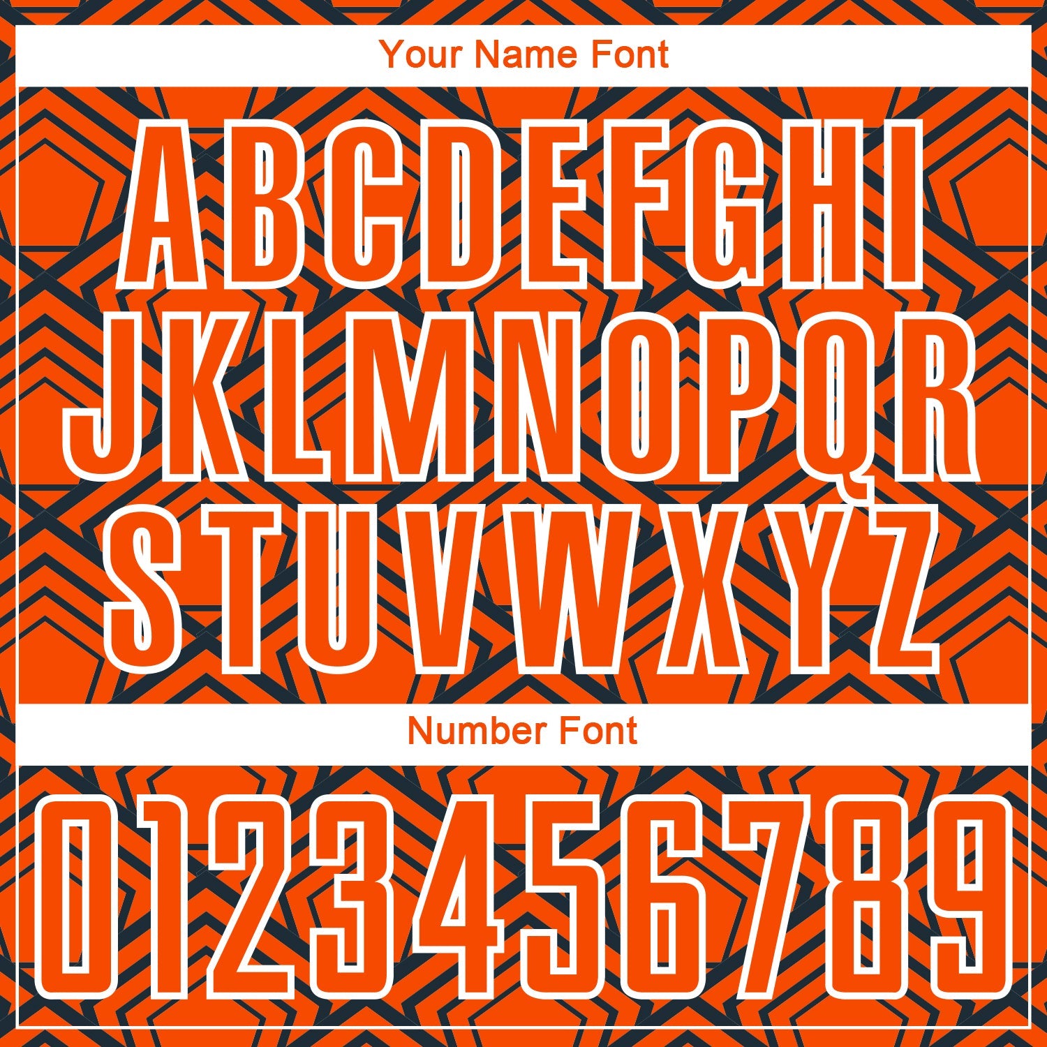 Custom Orange Navy-White Geometric Pattern Sublimation Soccer Uniform Jersey view 6