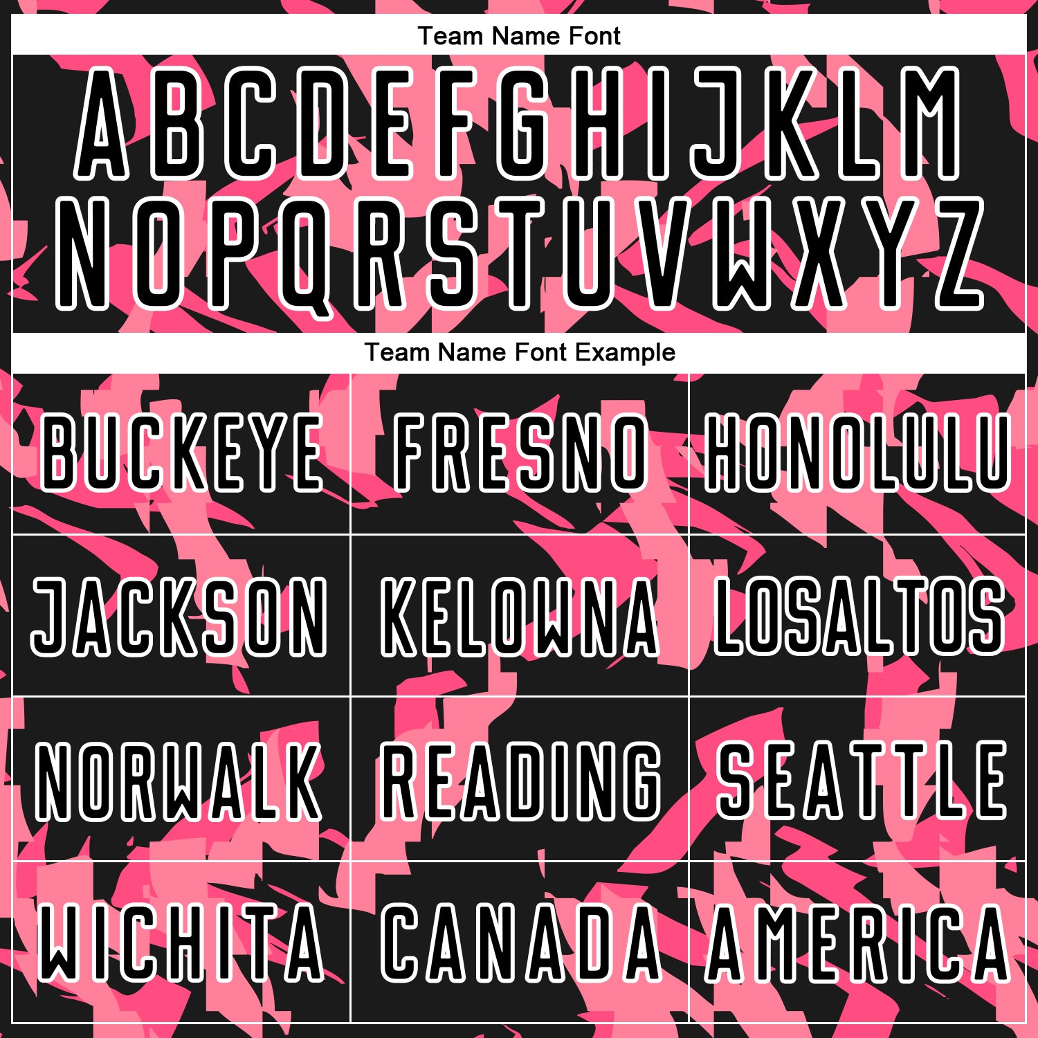 Custom Black Pink-White Abstract Geometric Pattern Sublimation Soccer Uniform Jersey view 5