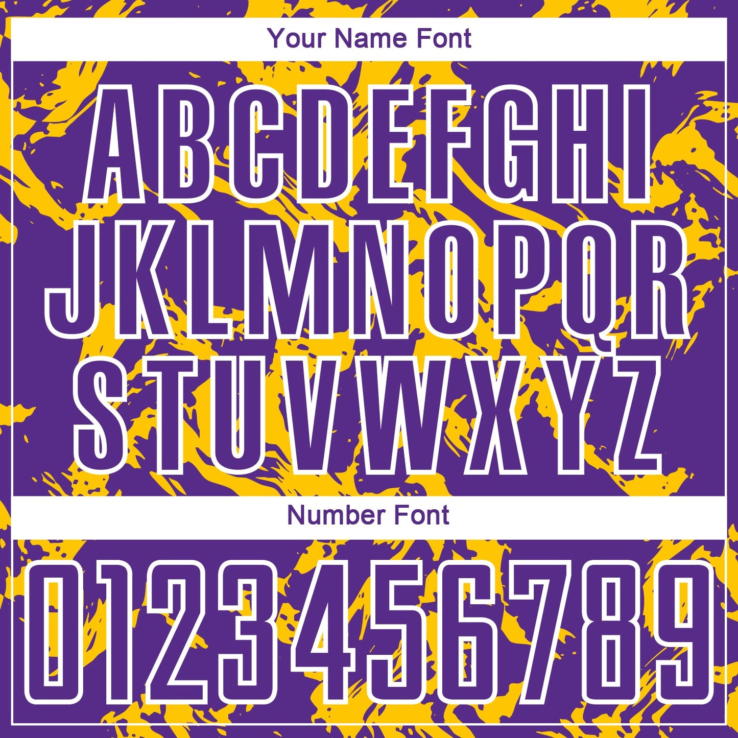 Custom Purple Gold-White Abstract Fluid Sublimation Soccer Uniform Jersey view 6