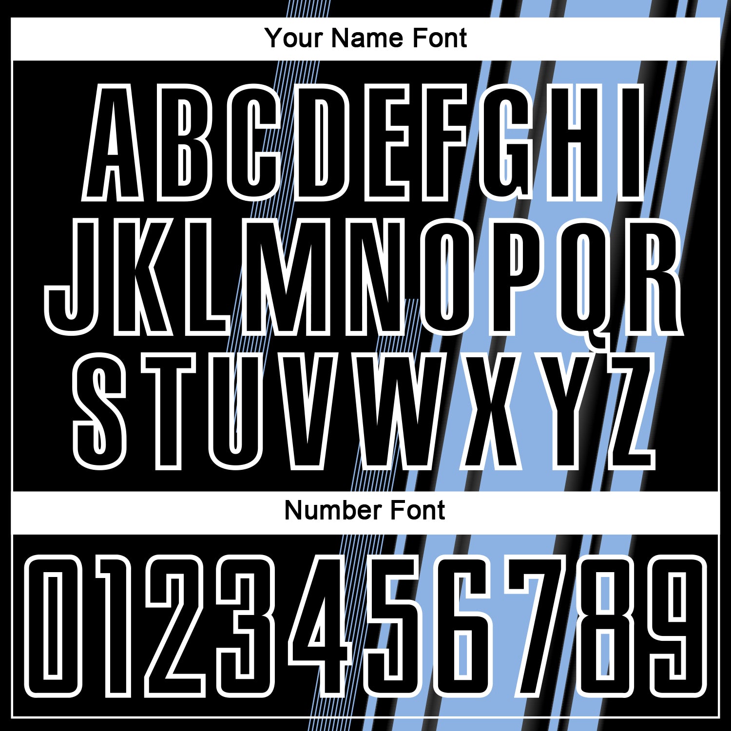 Custom Light Blue Black-White Lines Sublimation Soccer Uniform Jersey view 6