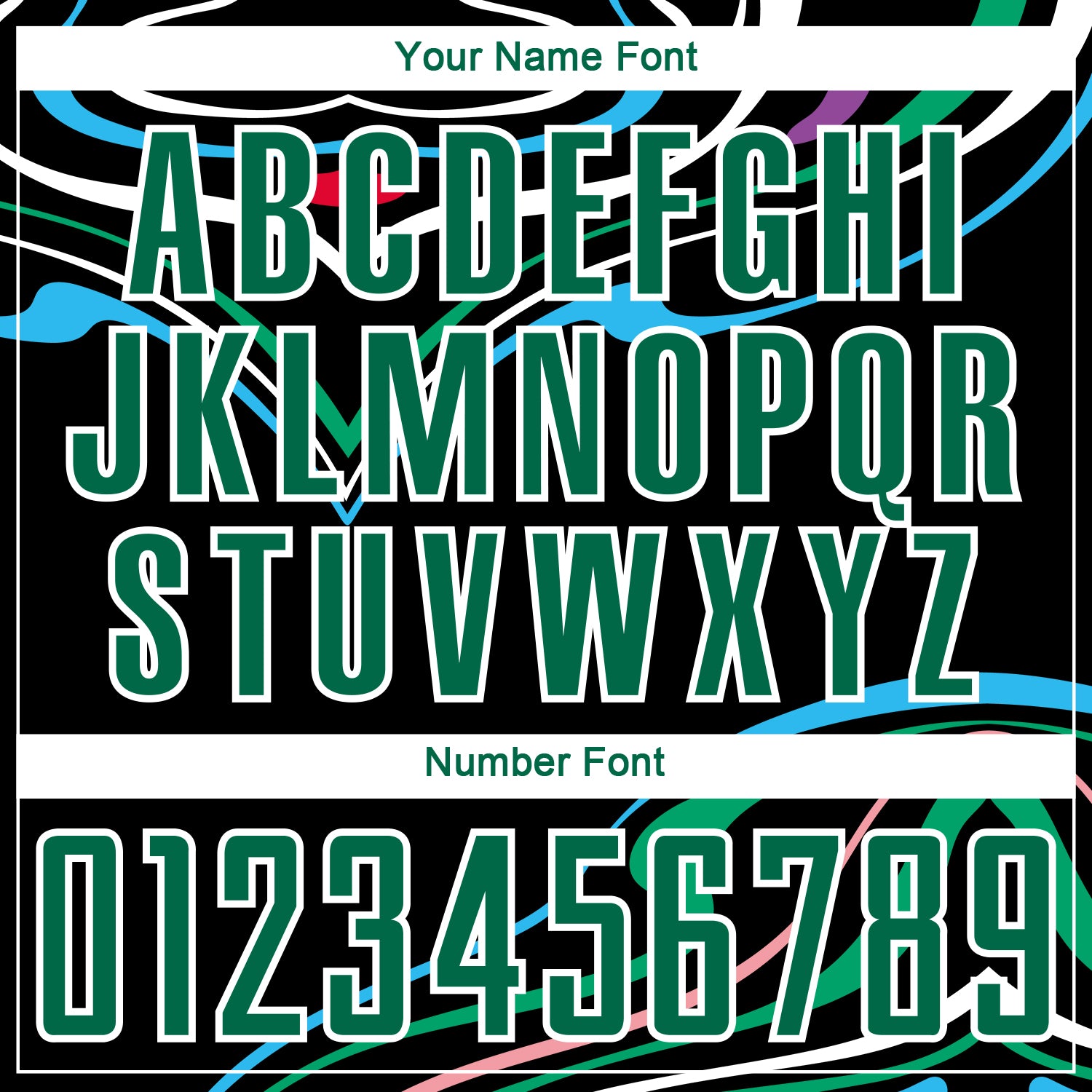Custom Black Kelly Green-White Fluid Shapes Sublimation Soccer Uniform Jersey view 6