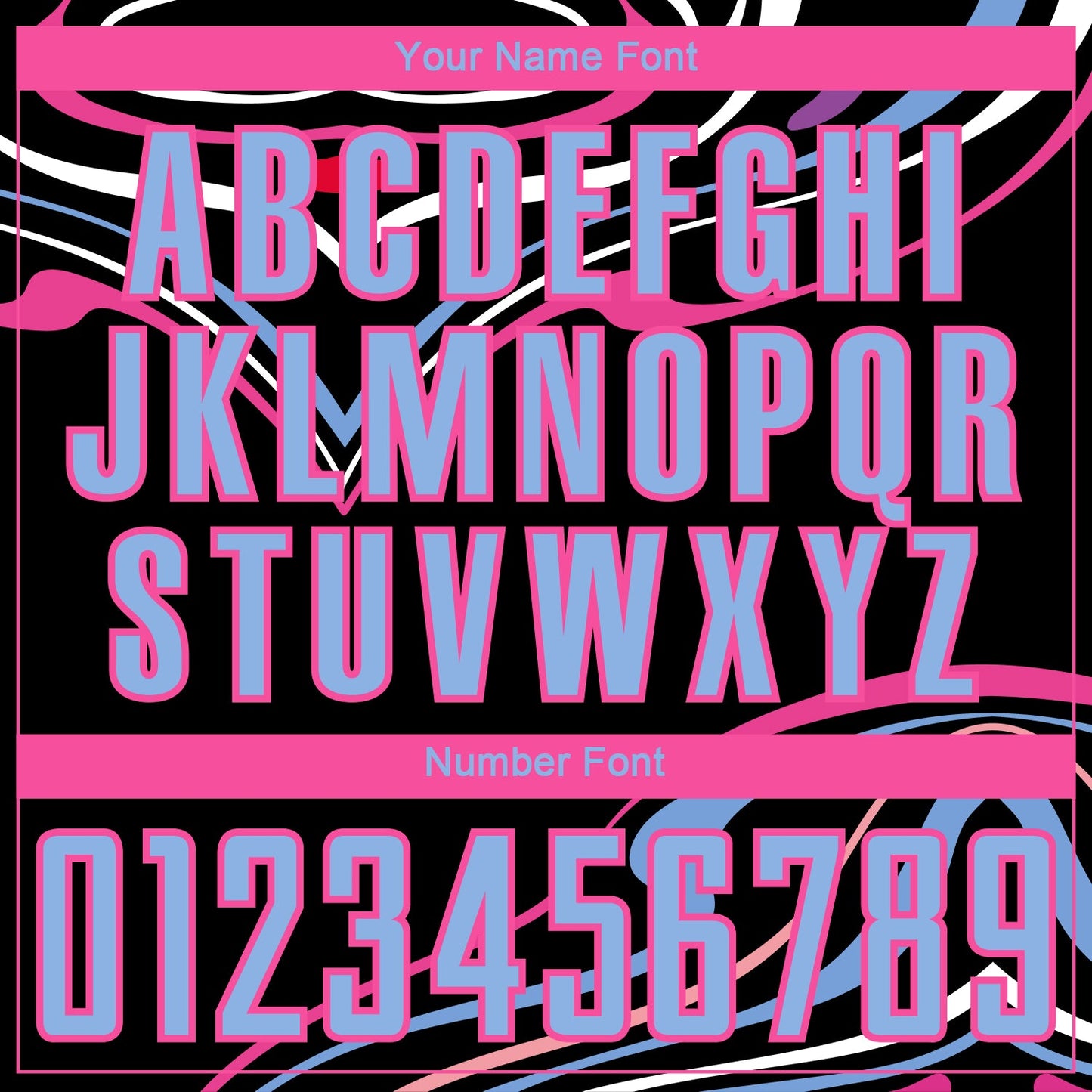 Custom Black Light Blue-Pink Fluid Shapes Sublimation Soccer Uniform Jersey view 6