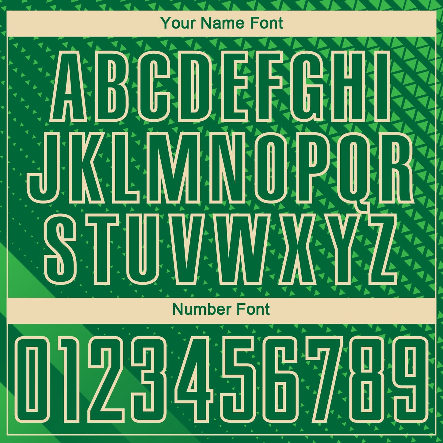 Custom Kelly Green City Cream Geometric Shapes Sublimation Soccer Uniform Jersey view 6
