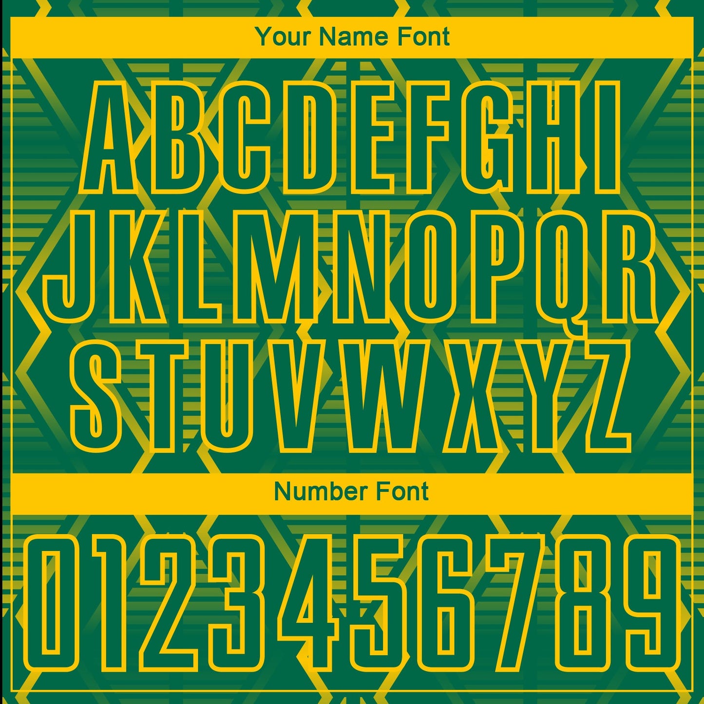 Custom Kelly Green Yellow Geometric Shapes Sublimation Soccer Uniform Jersey view 6