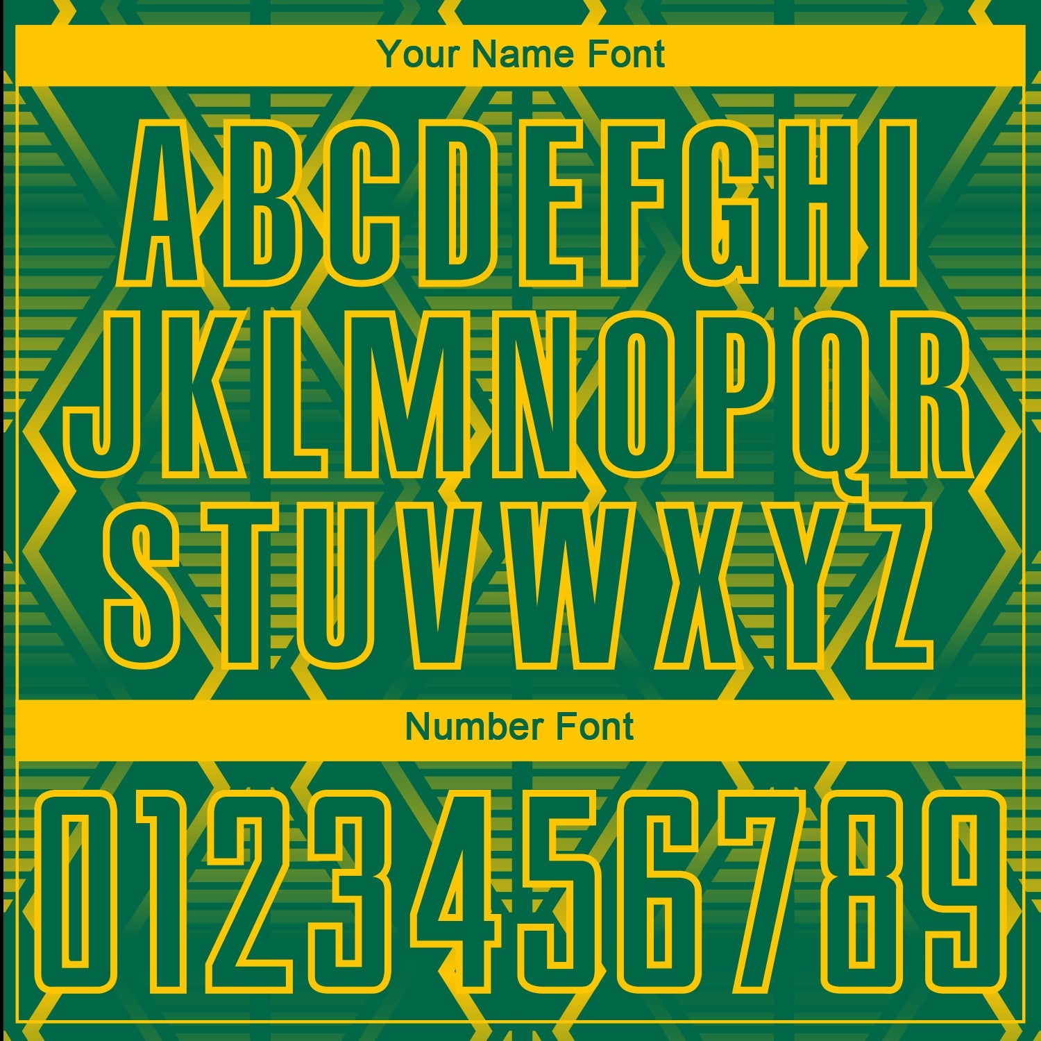 Custom Kelly Green Yellow Geometric Shapes Sublimation Soccer Uniform Jersey view 6