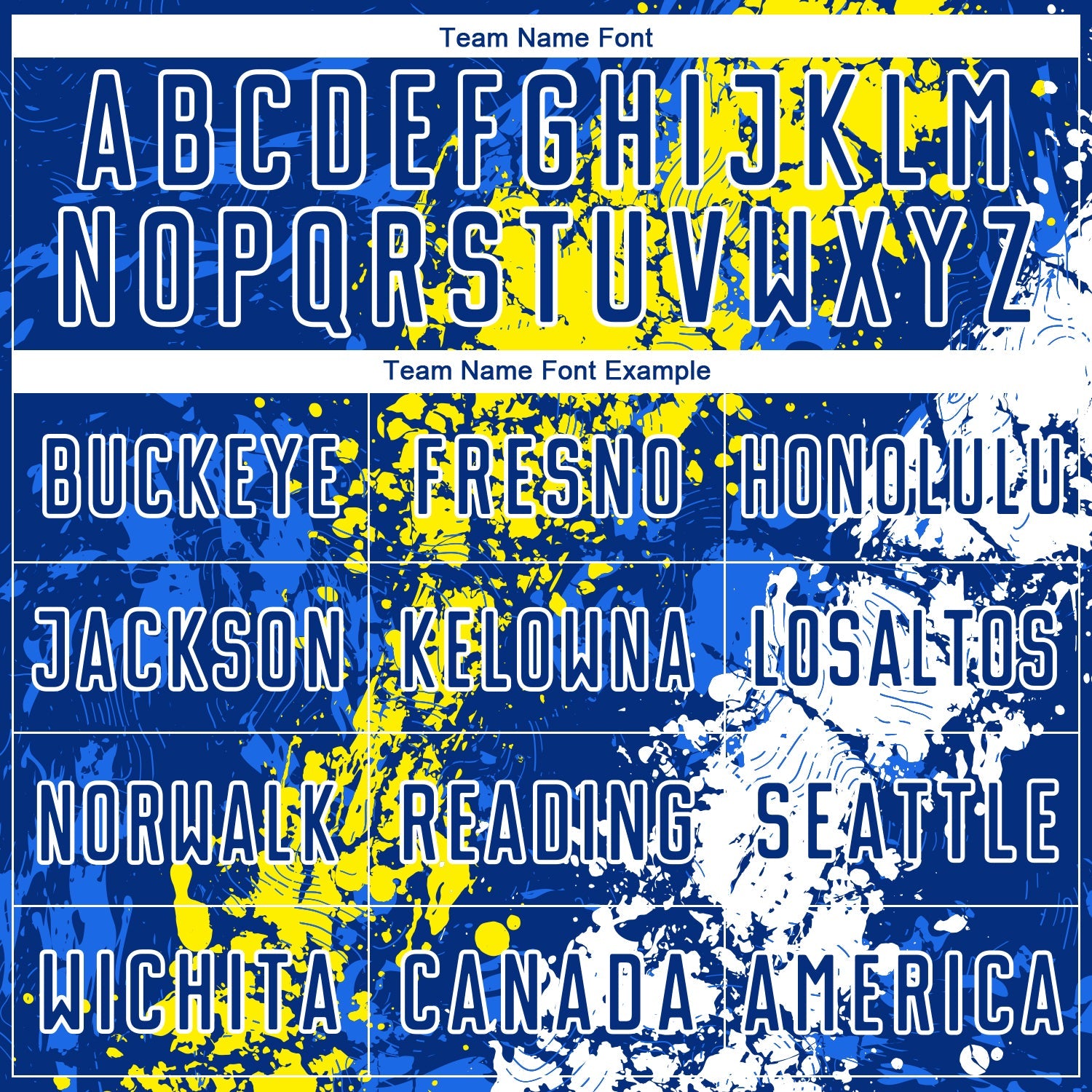 Custom Royal Light Yellow-White Dripping Splatter Art Sublimation Soccer Uniform Jersey view 5
