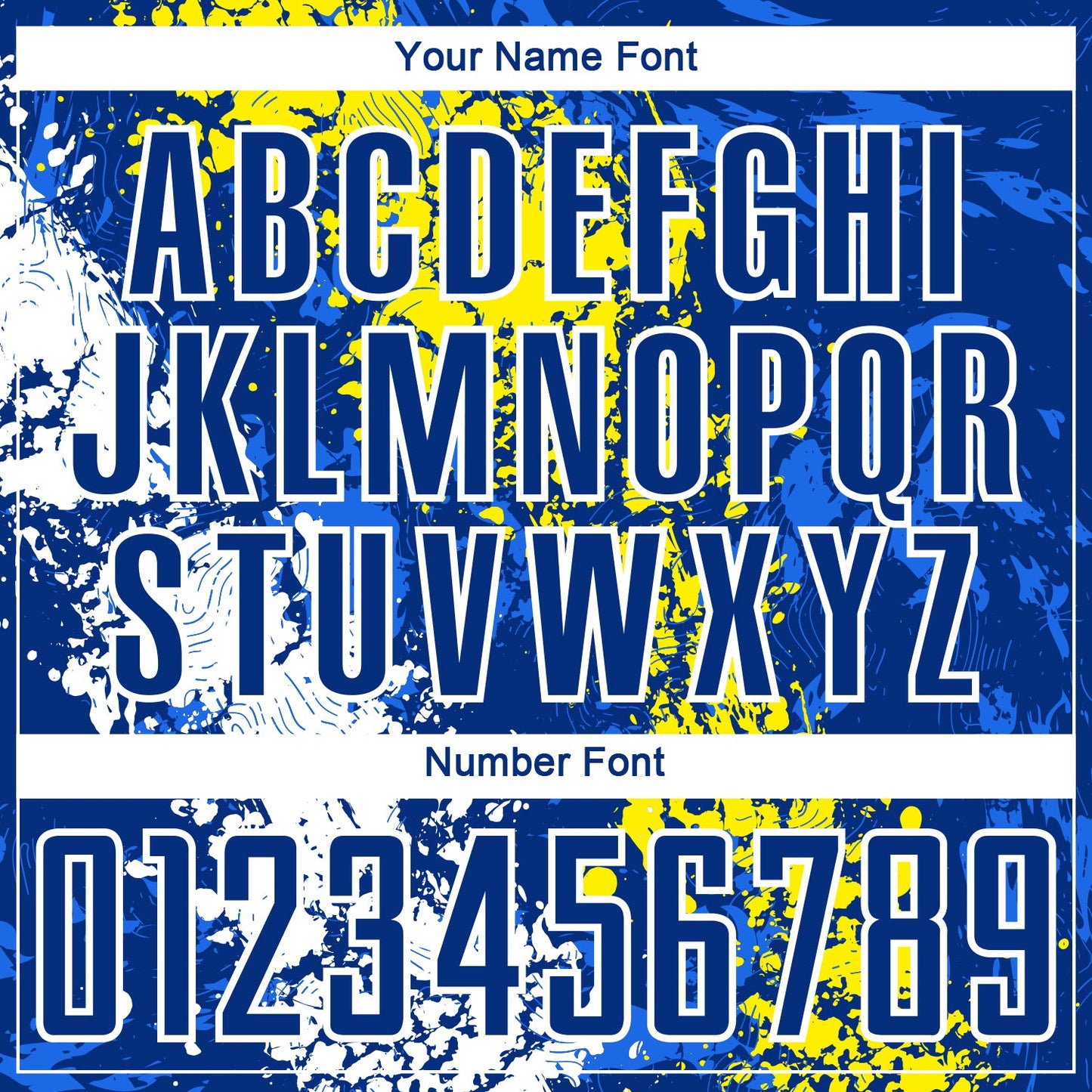 Custom Royal Light Yellow-White Dripping Splatter Art Sublimation Soccer Uniform Jersey view 6