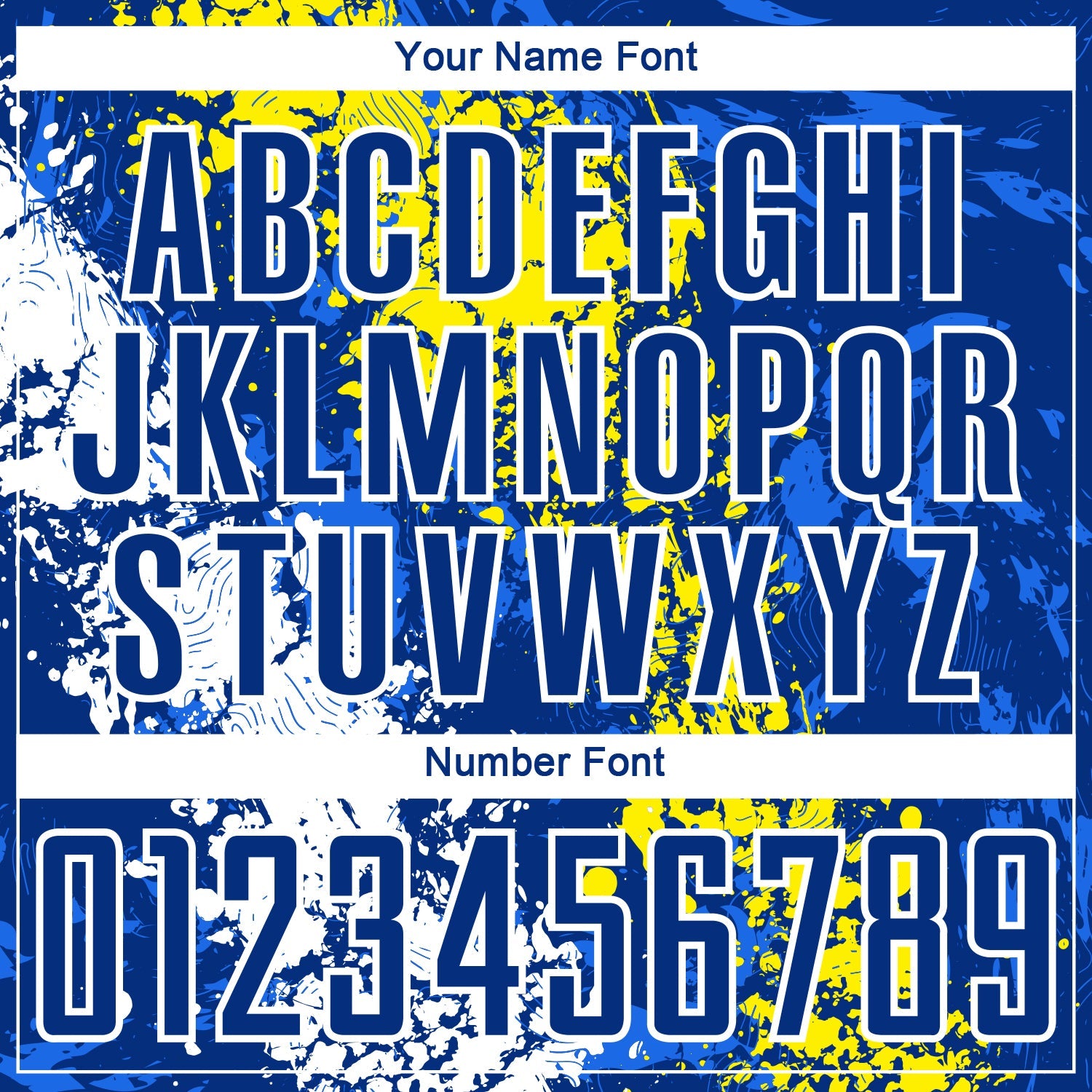 Custom Royal Light Yellow-White Dripping Splatter Art Sublimation Soccer Uniform Jersey view 6