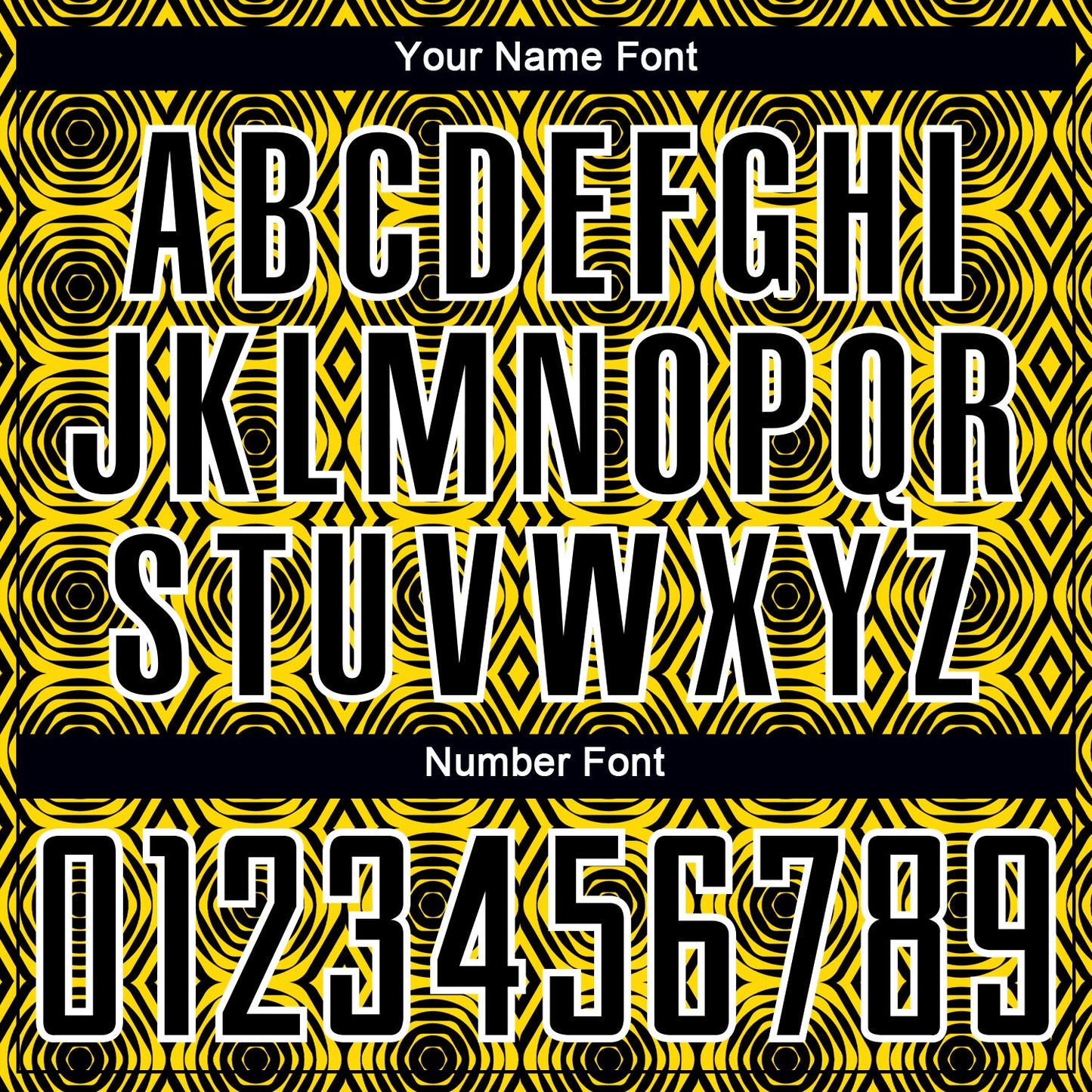 Custom Yellow Black-White Geometric Shapes Sublimation Soccer Uniform Jersey view 6