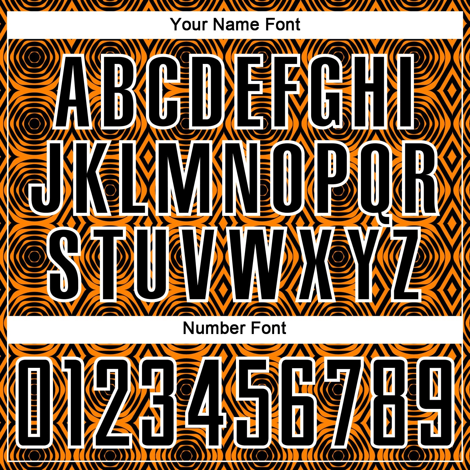 Custom Orange Black-White Geometric Shapes Sublimation Soccer Uniform Jersey view 6