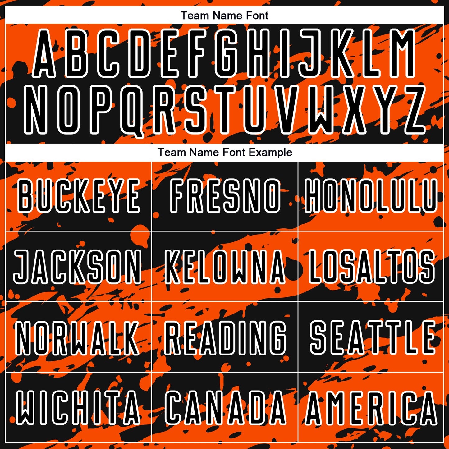 Custom Black Orange-White Splash Sublimation Soccer Uniform Jersey view 5