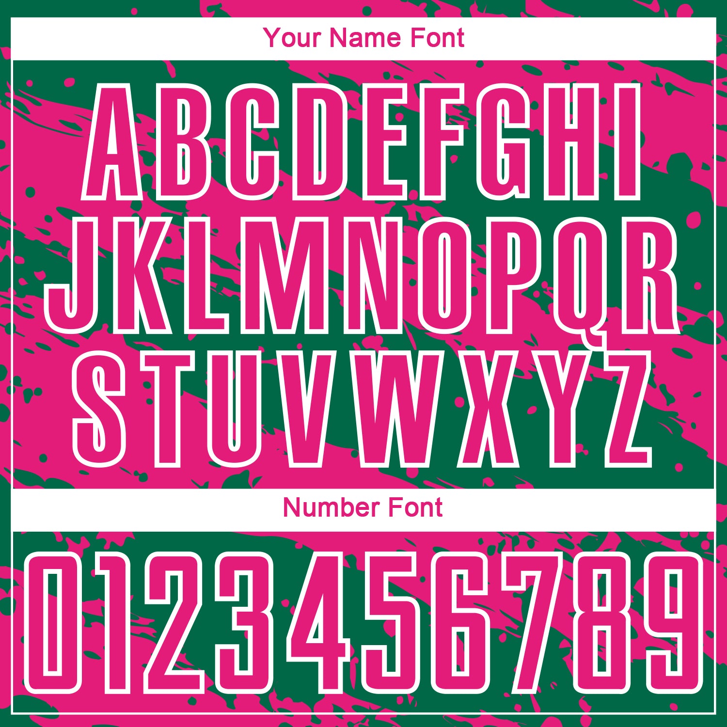 Custom Kelly Green Hot Pink-White Splash Sublimation Soccer Uniform Jersey view 6