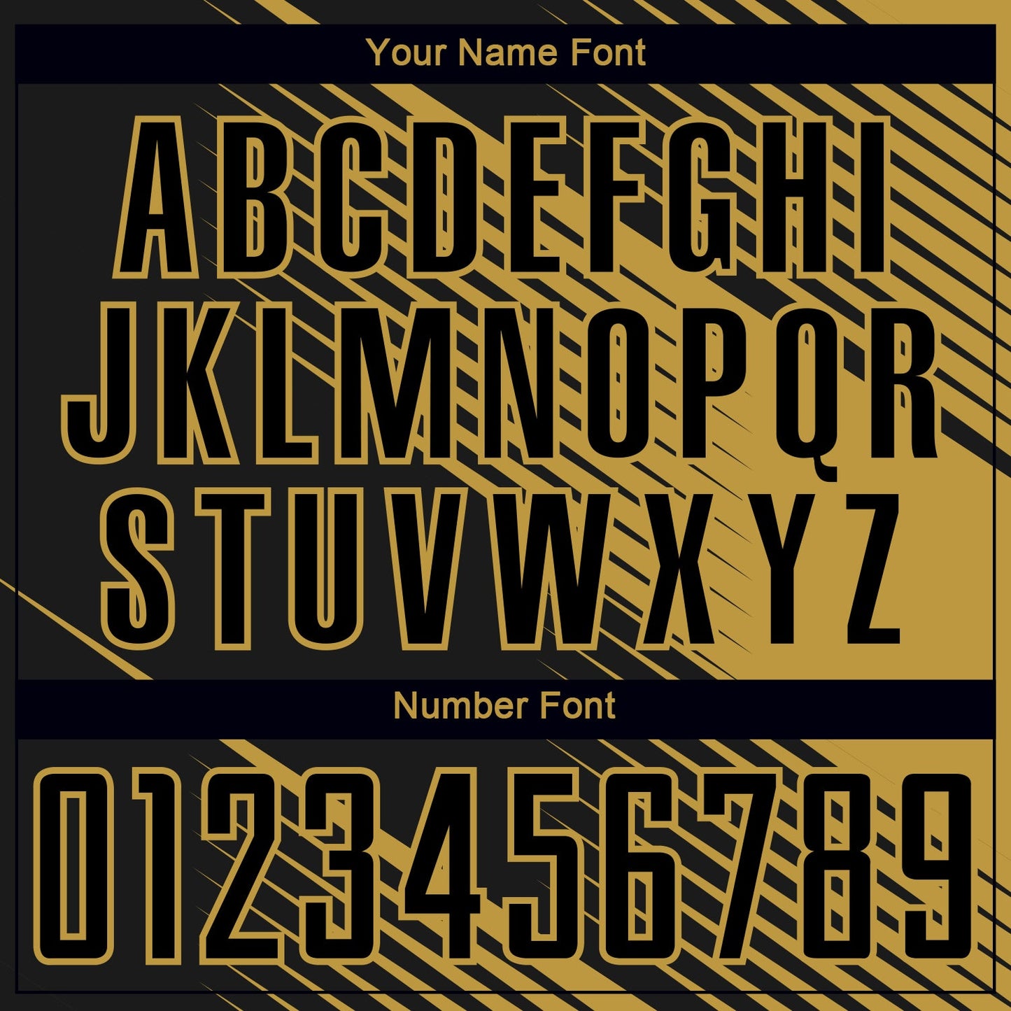 Custom Black Old Gold Line Sublimation Soccer Uniform Jersey view 6