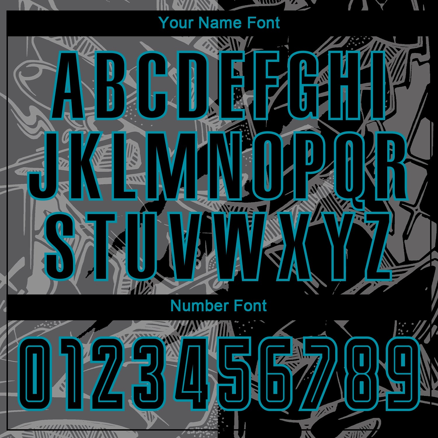 Custom Graffiti Pattern Black Steel Gray-Teal Scratch Sublimation Soccer Uniform Jersey view 6