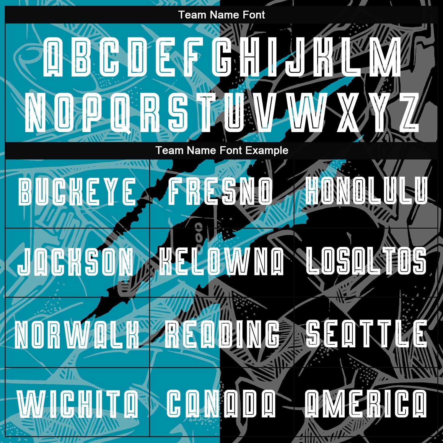Custom Graffiti Pattern Black-Teal Scratch Sublimation Soccer Uniform Jersey view 5