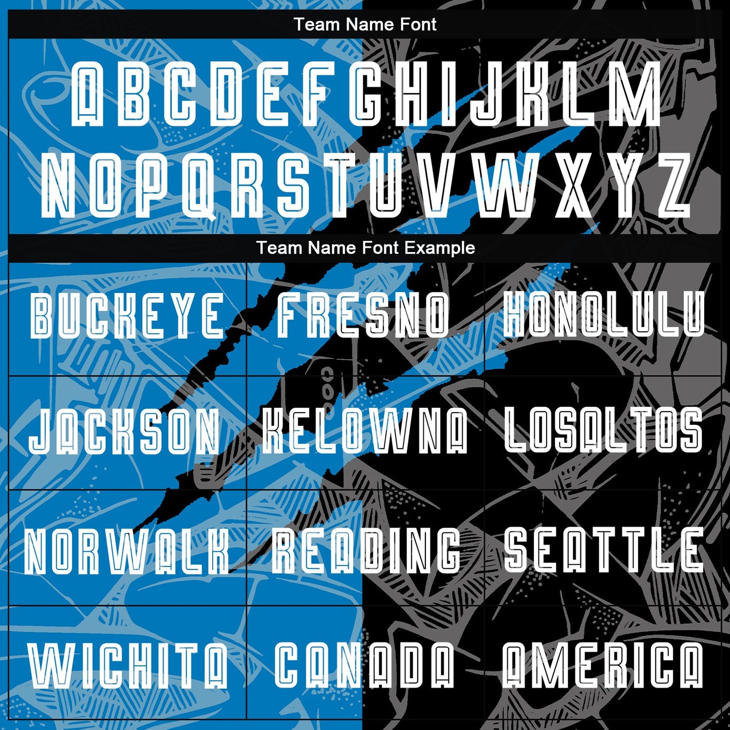 Custom Graffiti Pattern Black-Blue Scratch Sublimation Soccer Uniform Jersey view 5
