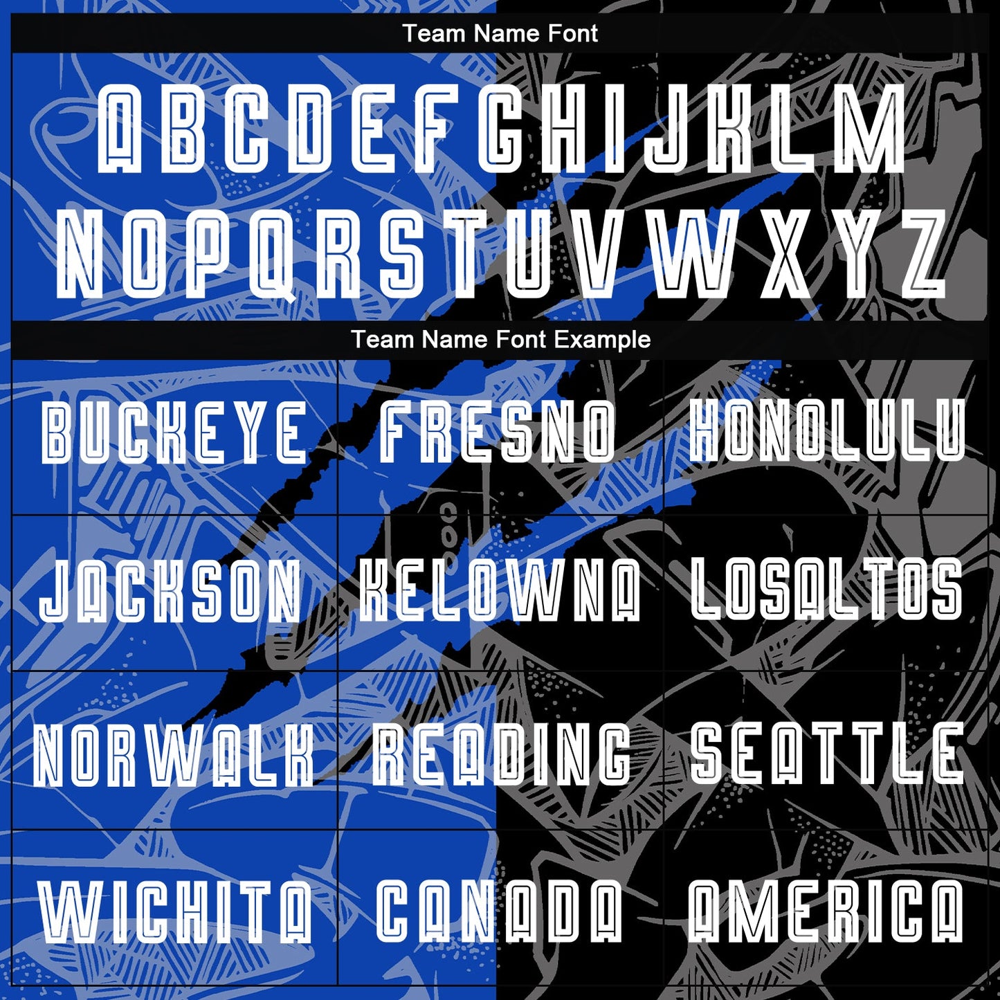 Custom Graffiti Pattern Black-Thunder Blue Scratch Sublimation Soccer Uniform Jersey view 5