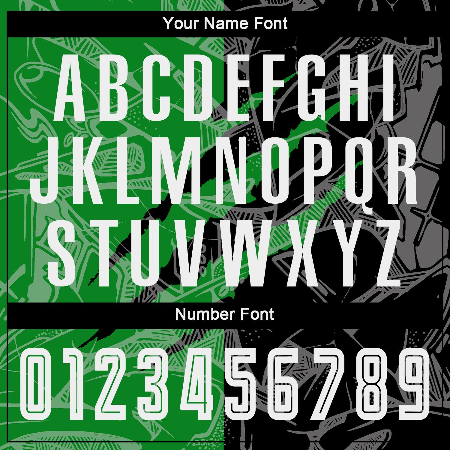 Custom Graffiti Pattern Black-Grass Green Scratch Sublimation Soccer Uniform Jersey view 6