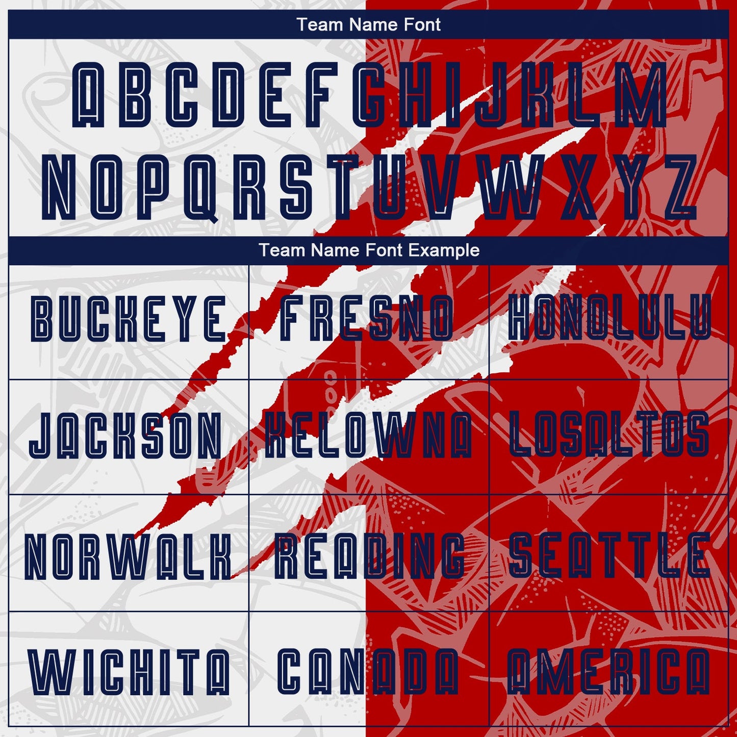 Custom Graffiti Pattern Navy-Red USA Scratch Sublimation Soccer Uniform Jersey view 5