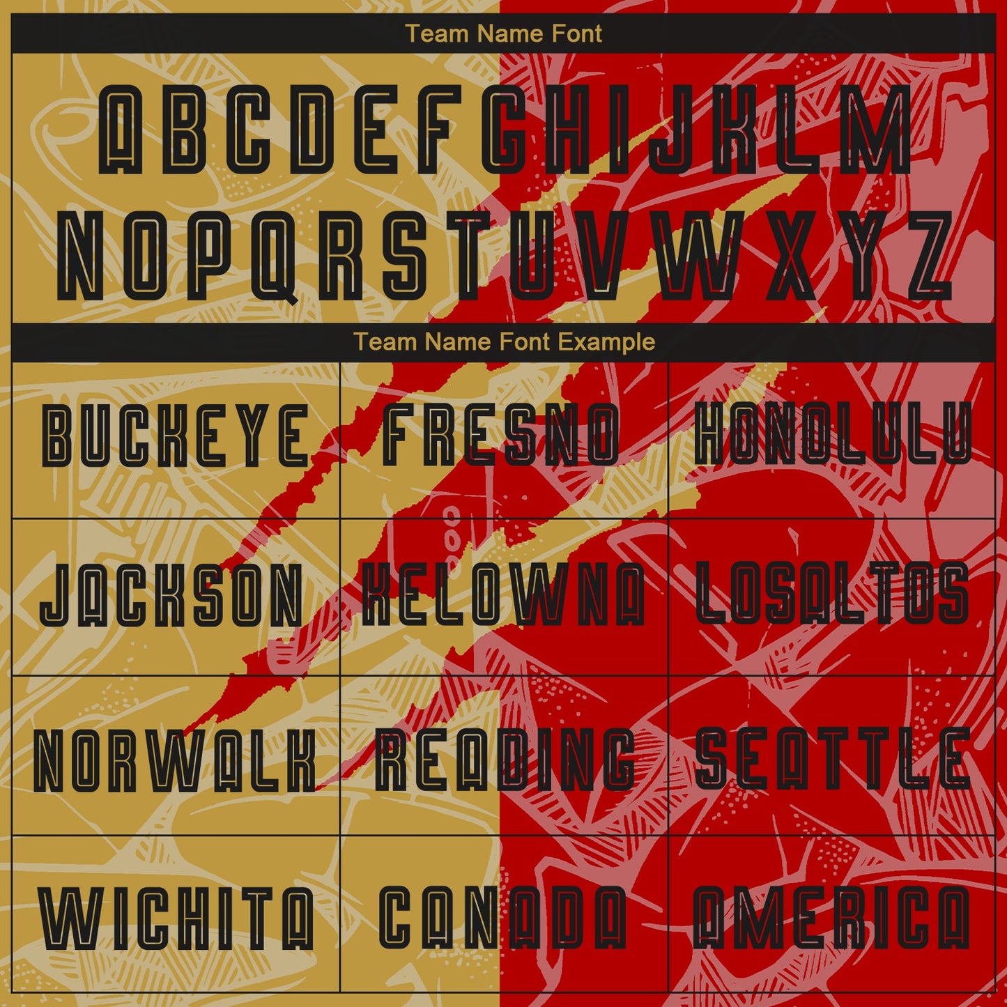 Custom Graffiti Pattern Black Red-Old Gold Scratch Sublimation Soccer Uniform Jersey view 5