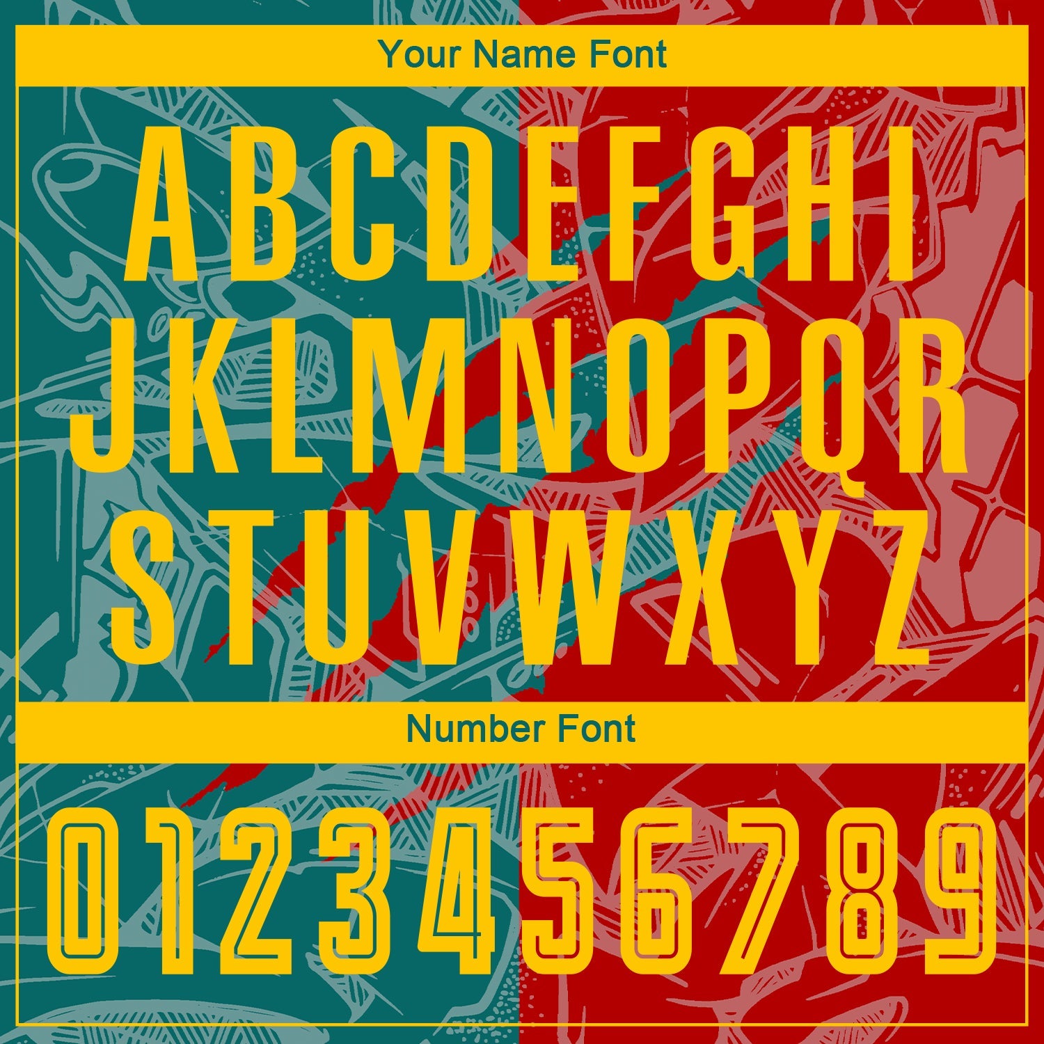 Custom Graffiti Pattern Yellow Red-Teal Scratch Sublimation Soccer Uniform Jersey view 6