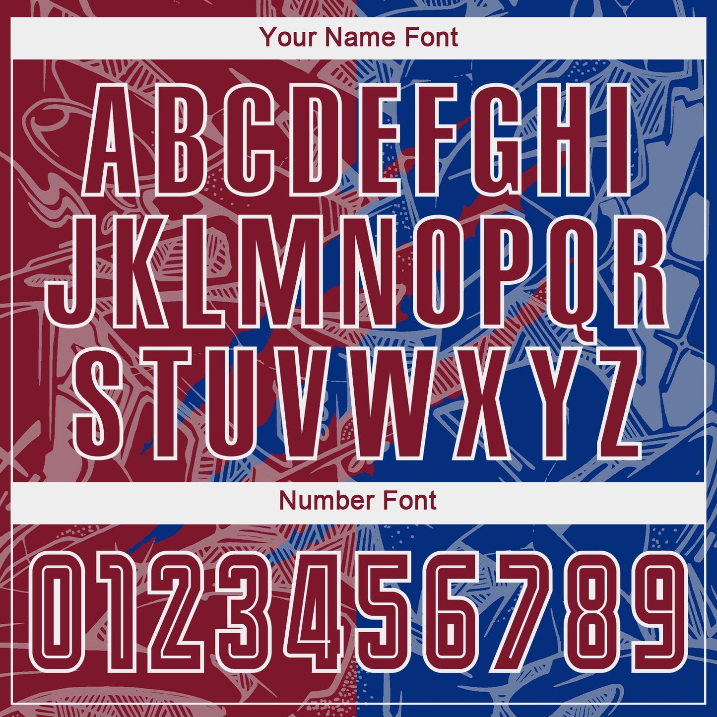 Custom Graffiti Pattern Crimson-Royal Scratch Sublimation Soccer Uniform Jersey view 6
