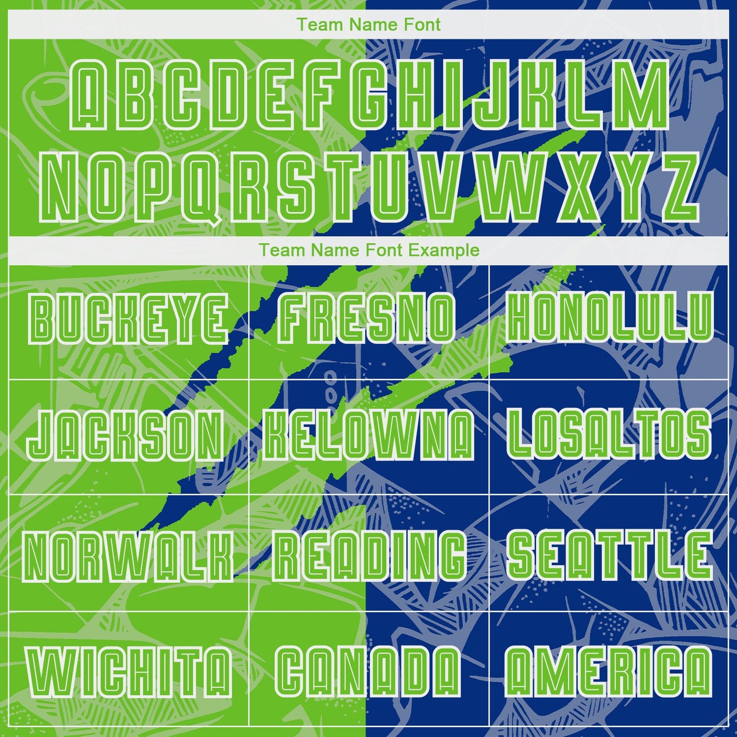 Custom Graffiti Pattern Aurora Green-Royal Scratch Sublimation Soccer Uniform Jersey view 5