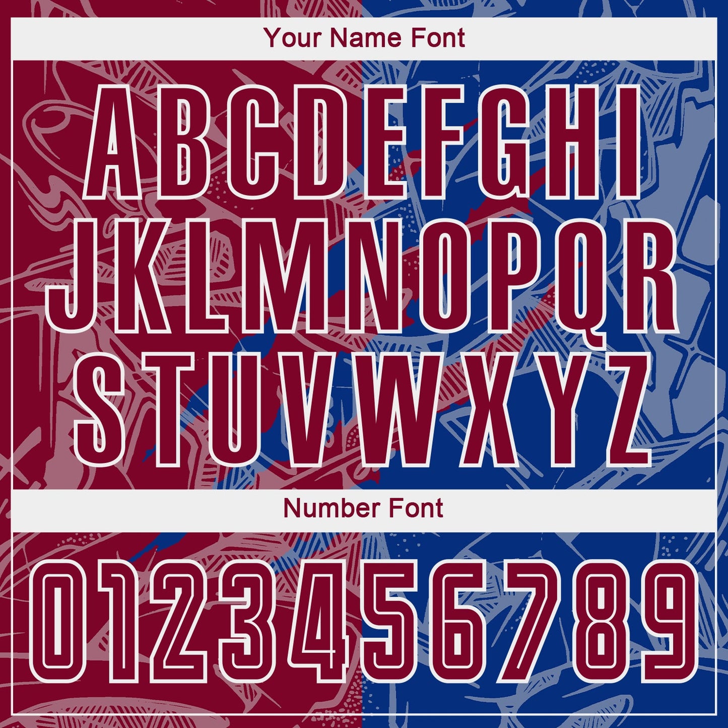 Custom Graffiti Pattern Maroon-Royal Scratch Sublimation Soccer Uniform Jersey view 6