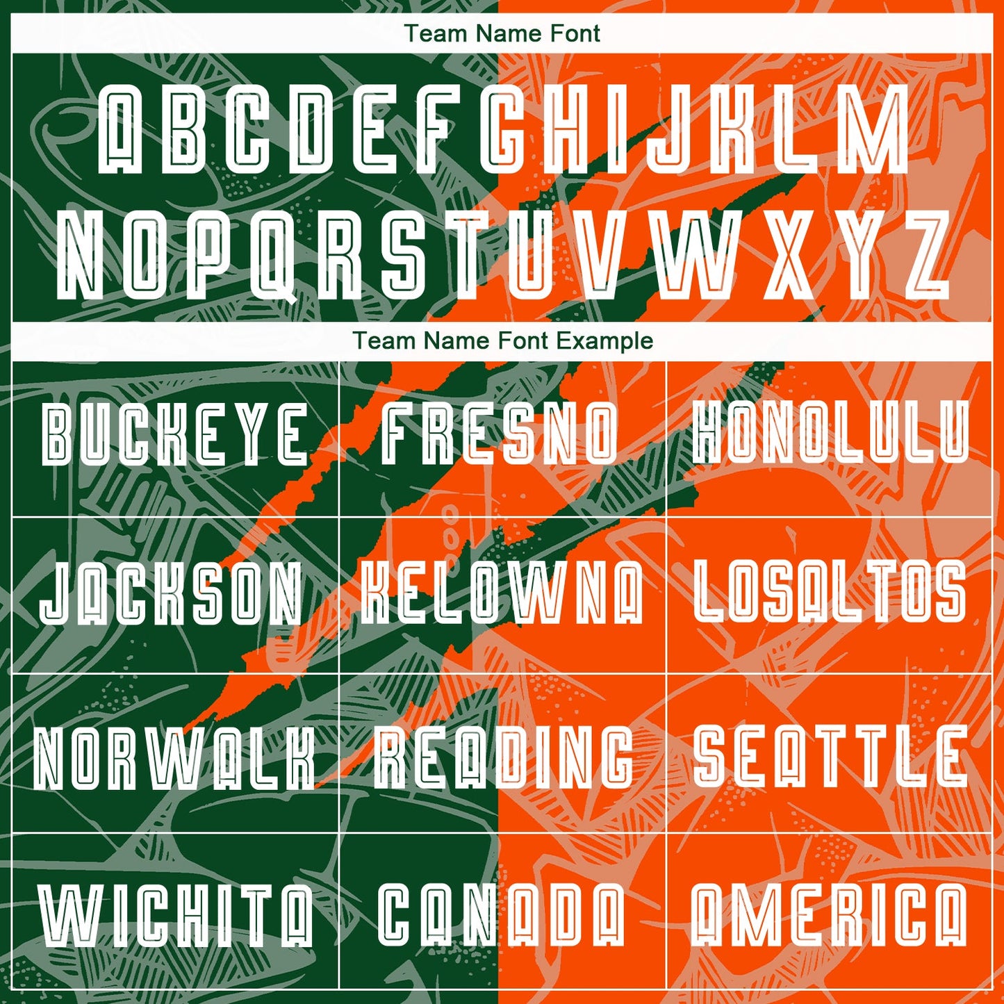 Custom Graffiti Pattern Green-Orange Scratch Sublimation Soccer Uniform Jersey view 5