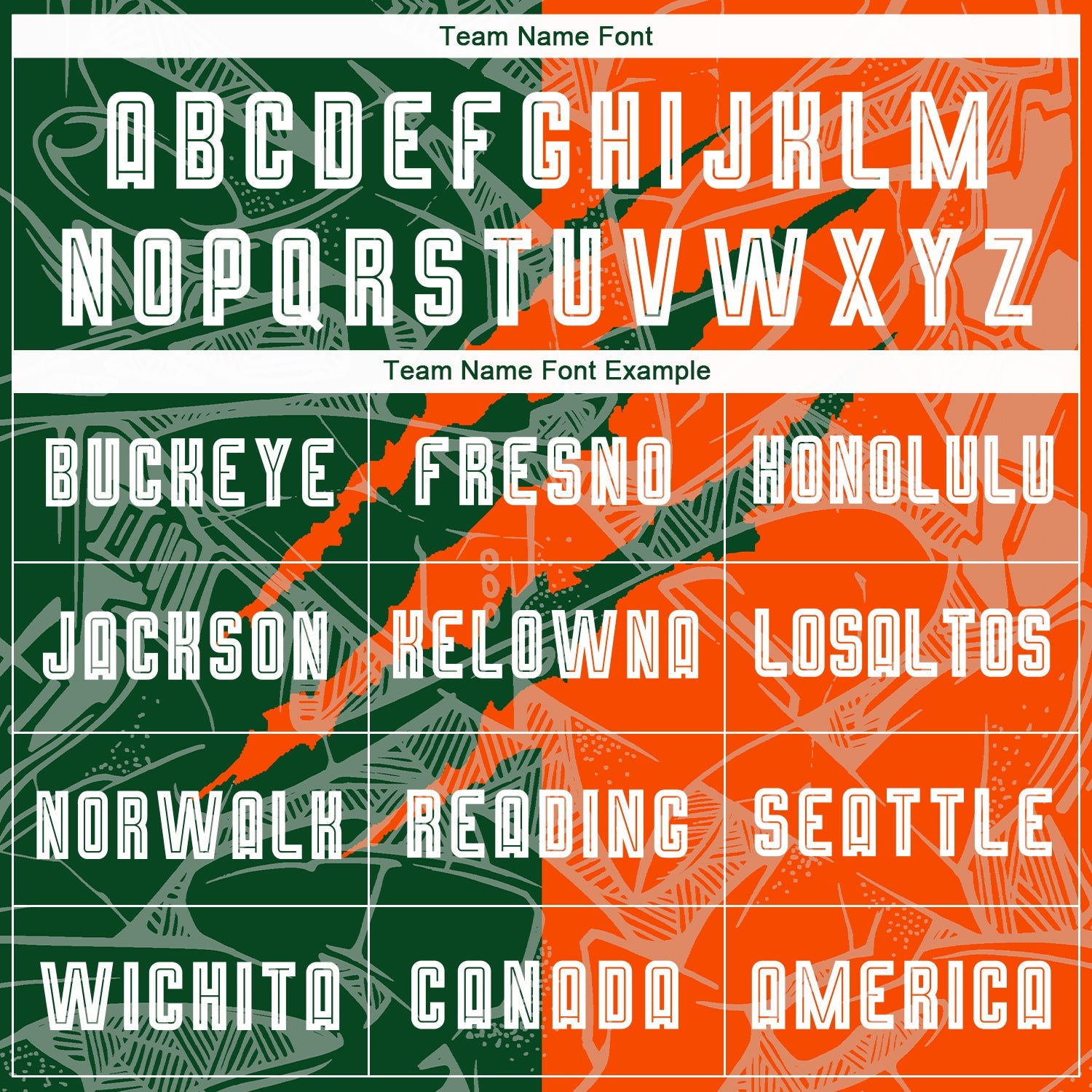 Custom Graffiti Pattern Green-Orange Scratch Sublimation Soccer Uniform Jersey view 5