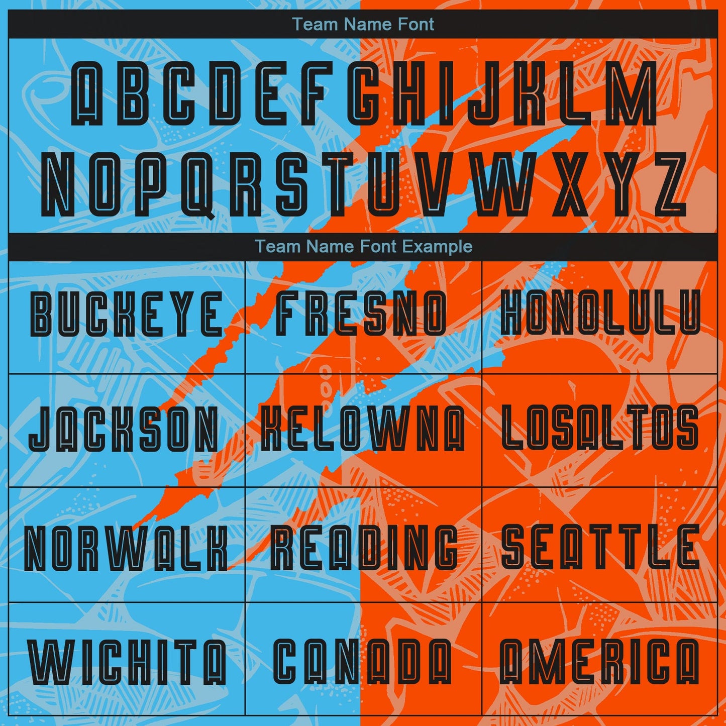 Custom Graffiti Pattern Black Sky Blue-Orange Scratch Sublimation Soccer Uniform Jersey view 5