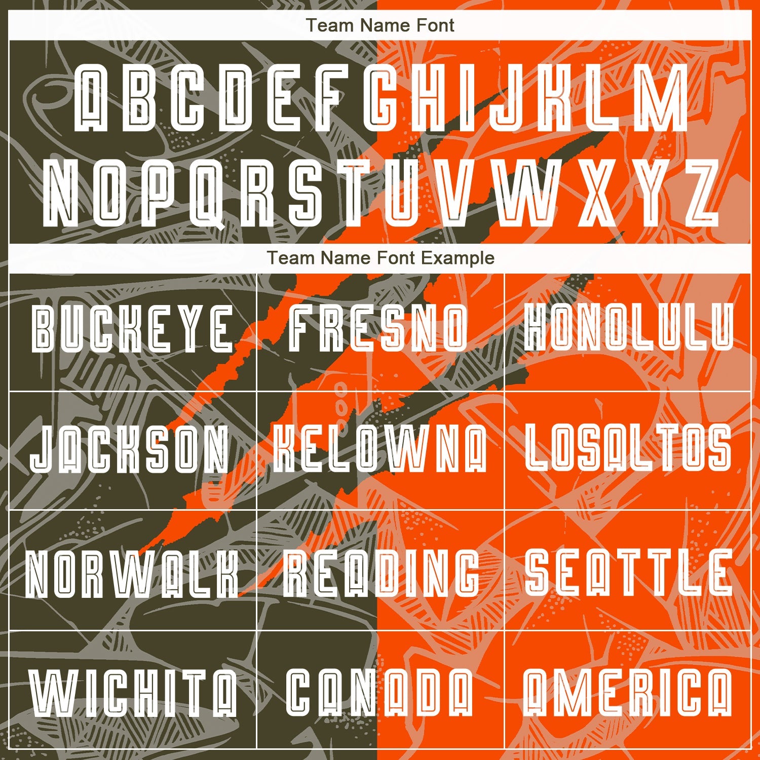 Custom Graffiti Pattern Olive-Orange Scratch Sublimation Soccer Uniform Jersey view 5